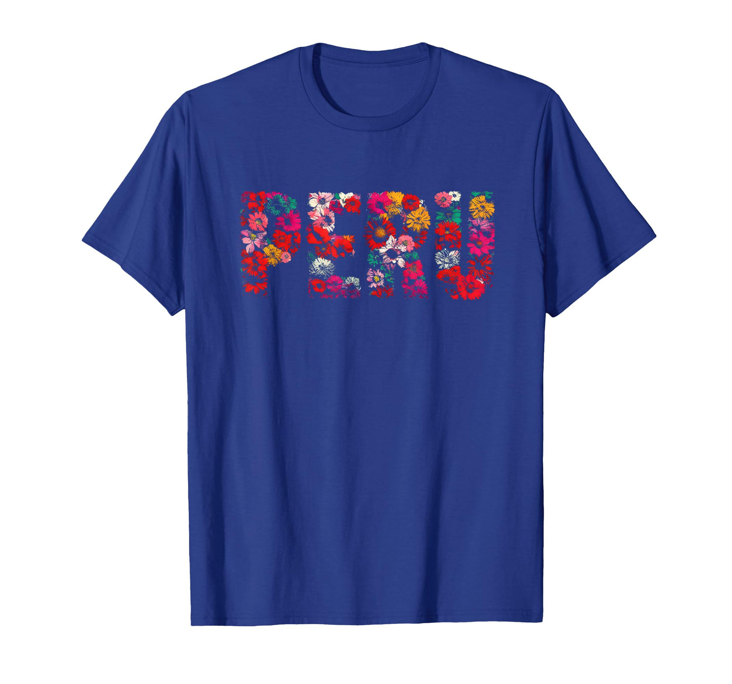 Peru Lover - Floral Peruvian Vacation Souvenir T-Shirt, Small, Black