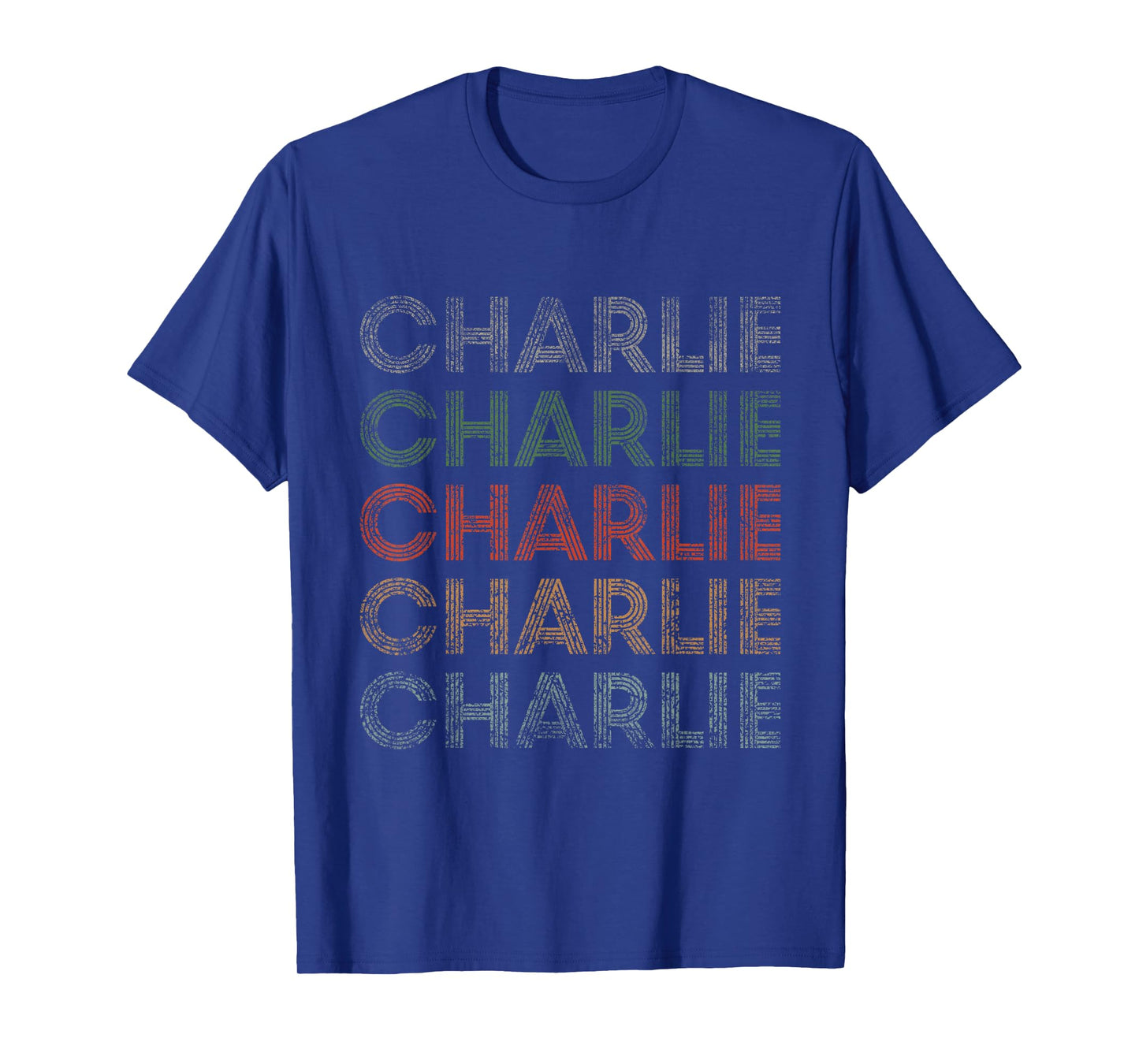 Charlie First Name Grunge Style Vintage Retro T-Shirt