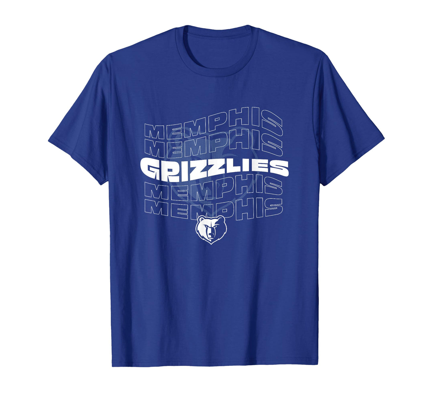 NBA Memphis Grizzlies Wave Outline Team Logo T-Shirt