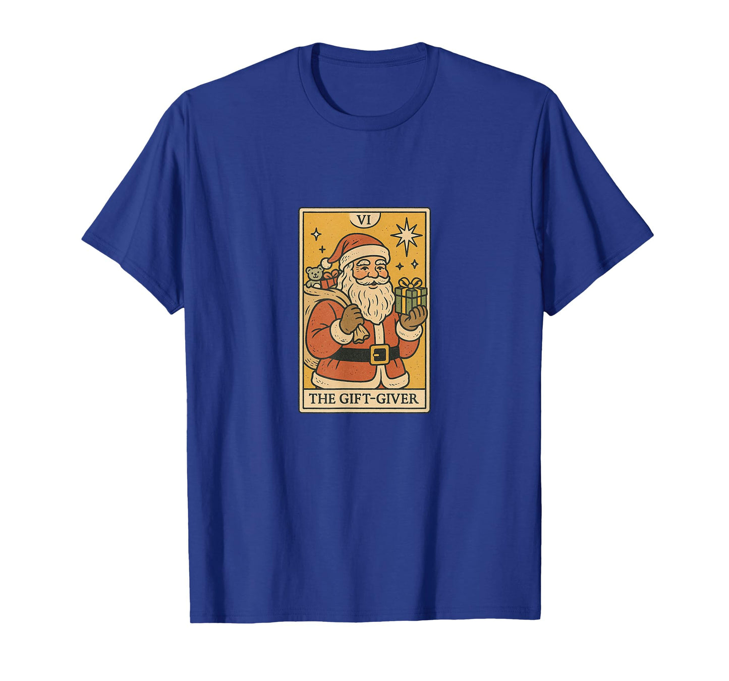 The Gift Giver Santa Claus Tarot Card Christmas Design T-Shirt