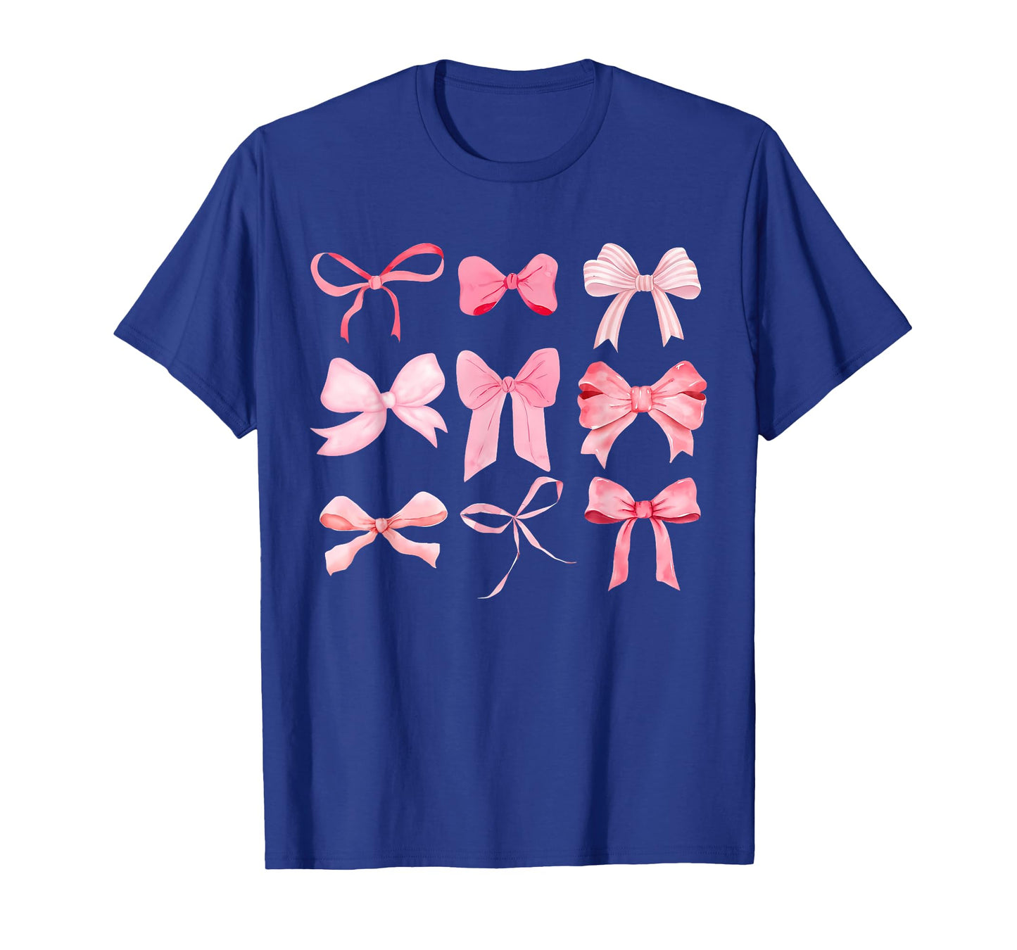 Pink Bow and Ribbon Cute Graphic For Girl Women T-Shirt