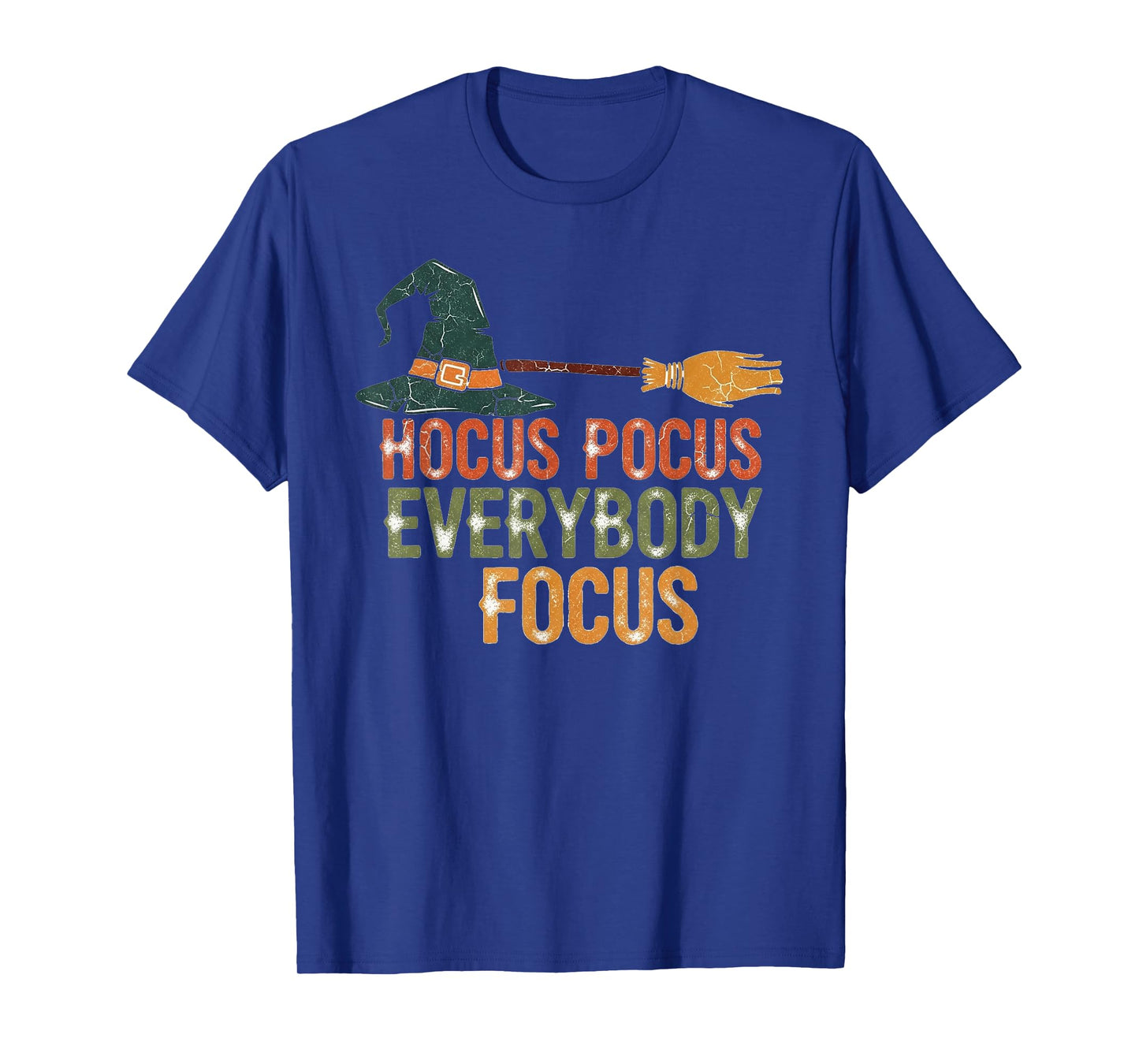Vintage Halloween Witch Teacher Hocus Pocus Everybody Focus T-Shirt