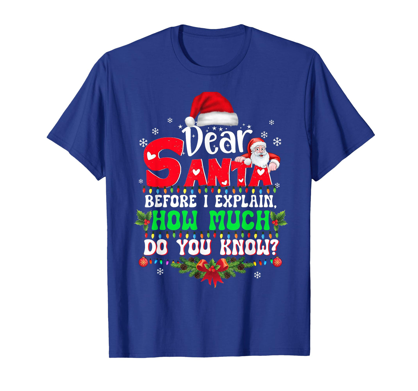 2025 Funny Christmas Shirts Kids Adults Santa I Can Explain T-Shirt
