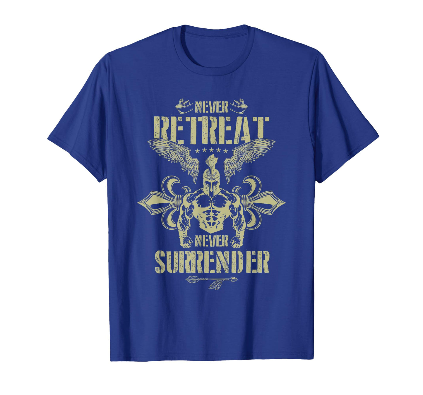 Spartan Workout Never Surrender | Gladiator Gym Mma Fighter T-Shirt