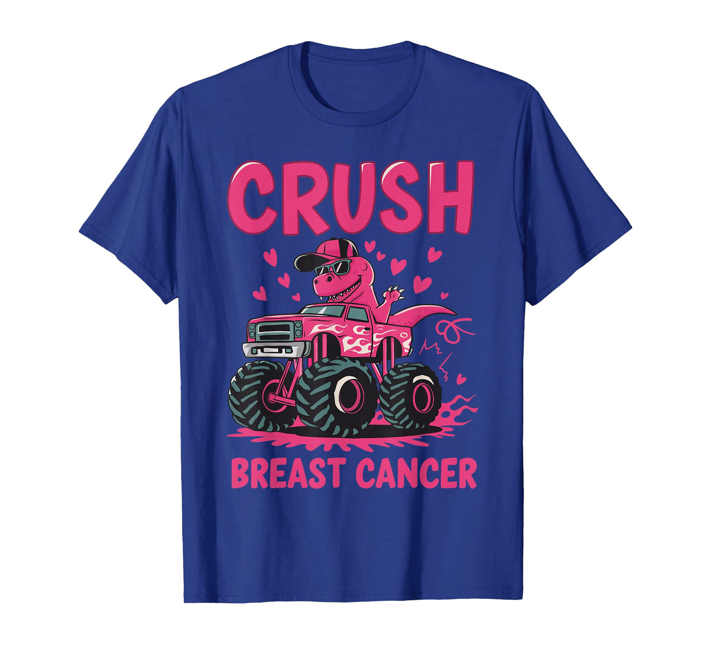 Crush Breast Cancer Awareness Monster Truck Pink Toddler Boy T-Shirt