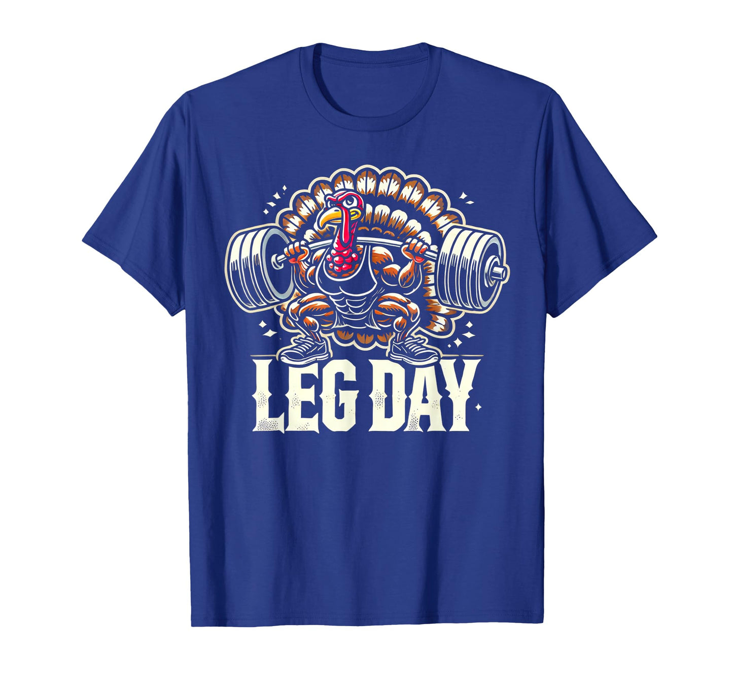 Leg Day Weightlifting Gym BY TEERA Thanksgiving Turkey Leg Day Unisex-Adults Black Short Sleeve T-Shirt Small