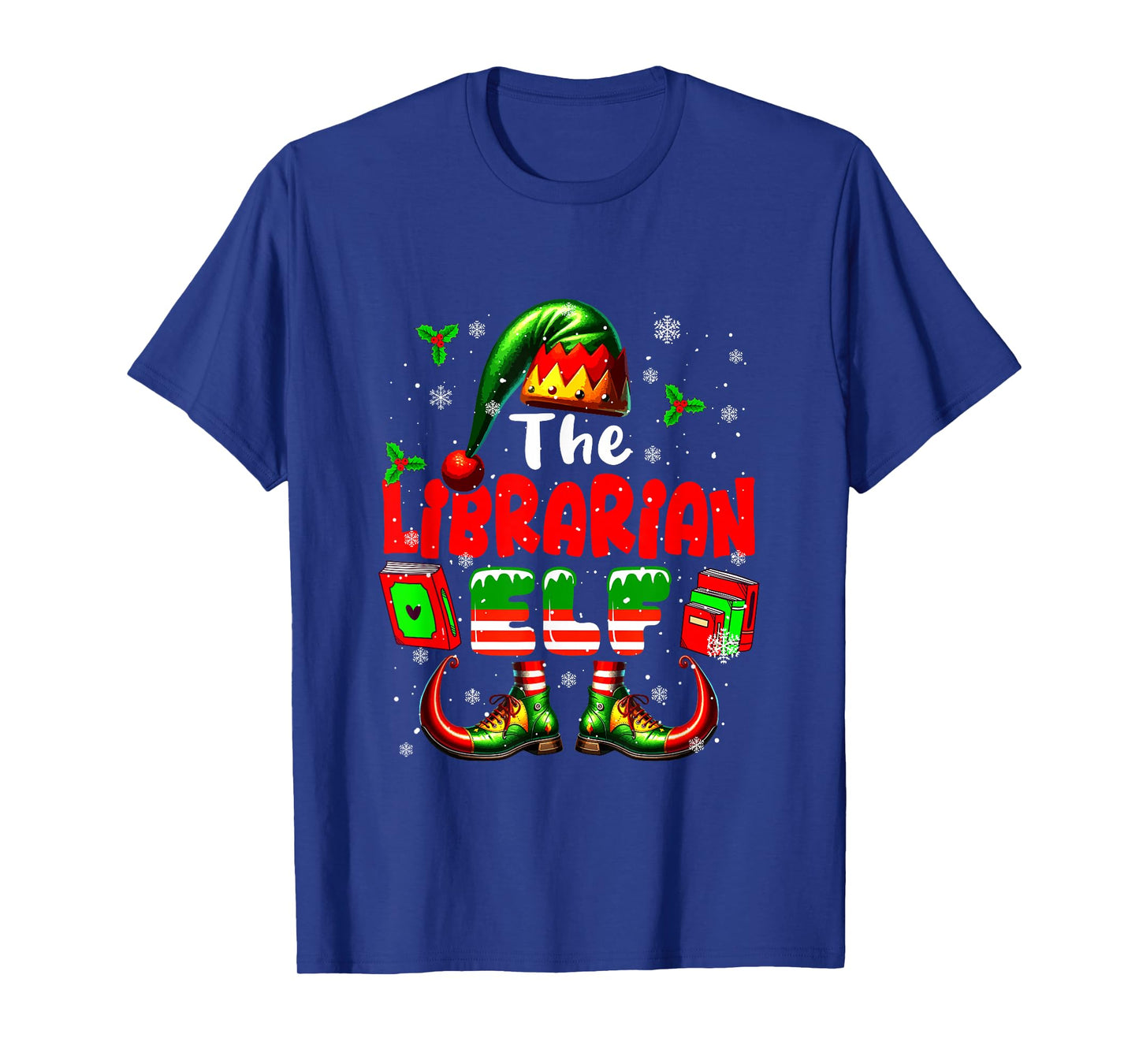 The Librarian Elf Christmas Funny Job Team Matching Parties T-Shirt