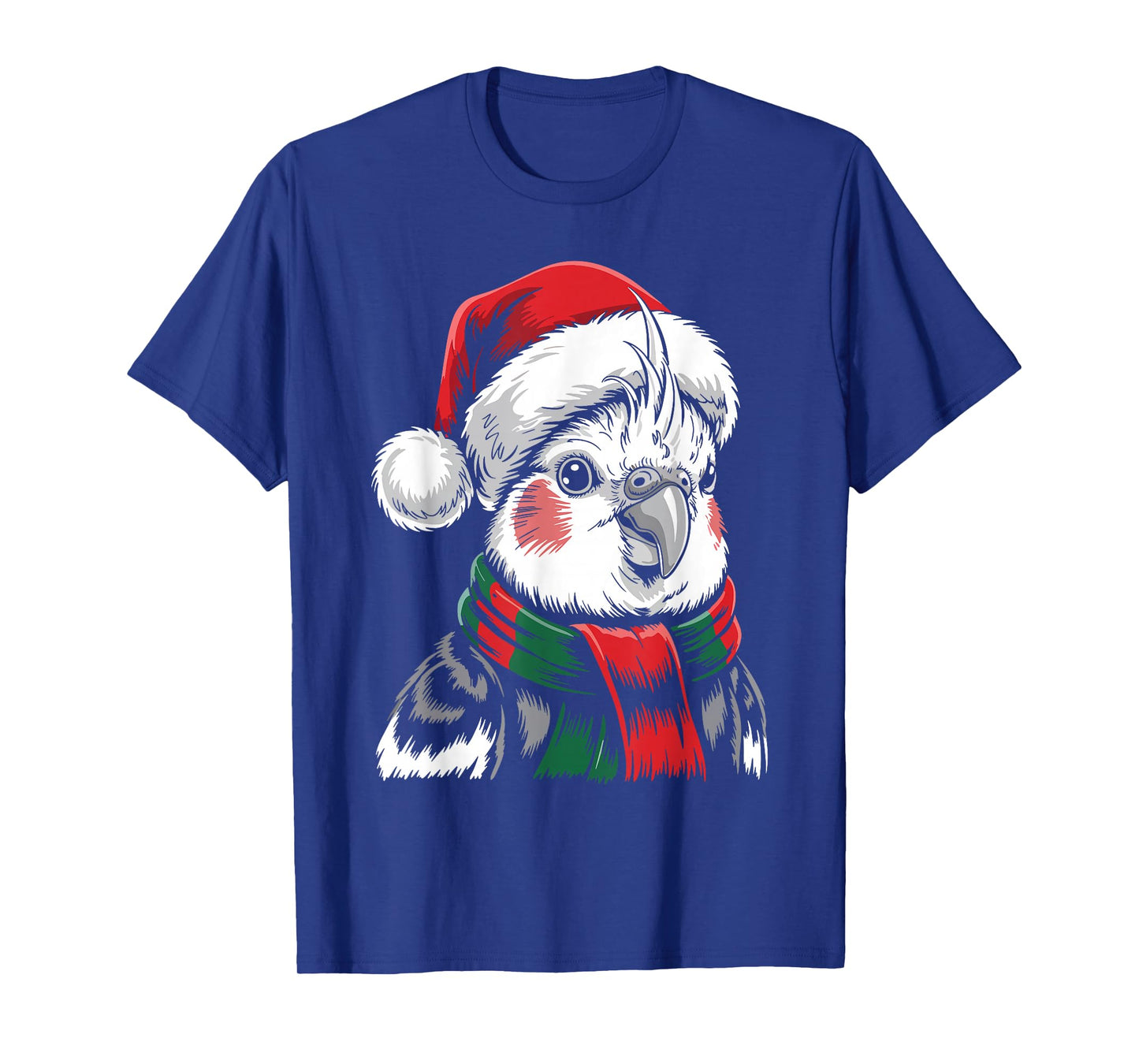 Cockatiels Xmas Santa Hat Scarf Christmas Costume T-Shirt