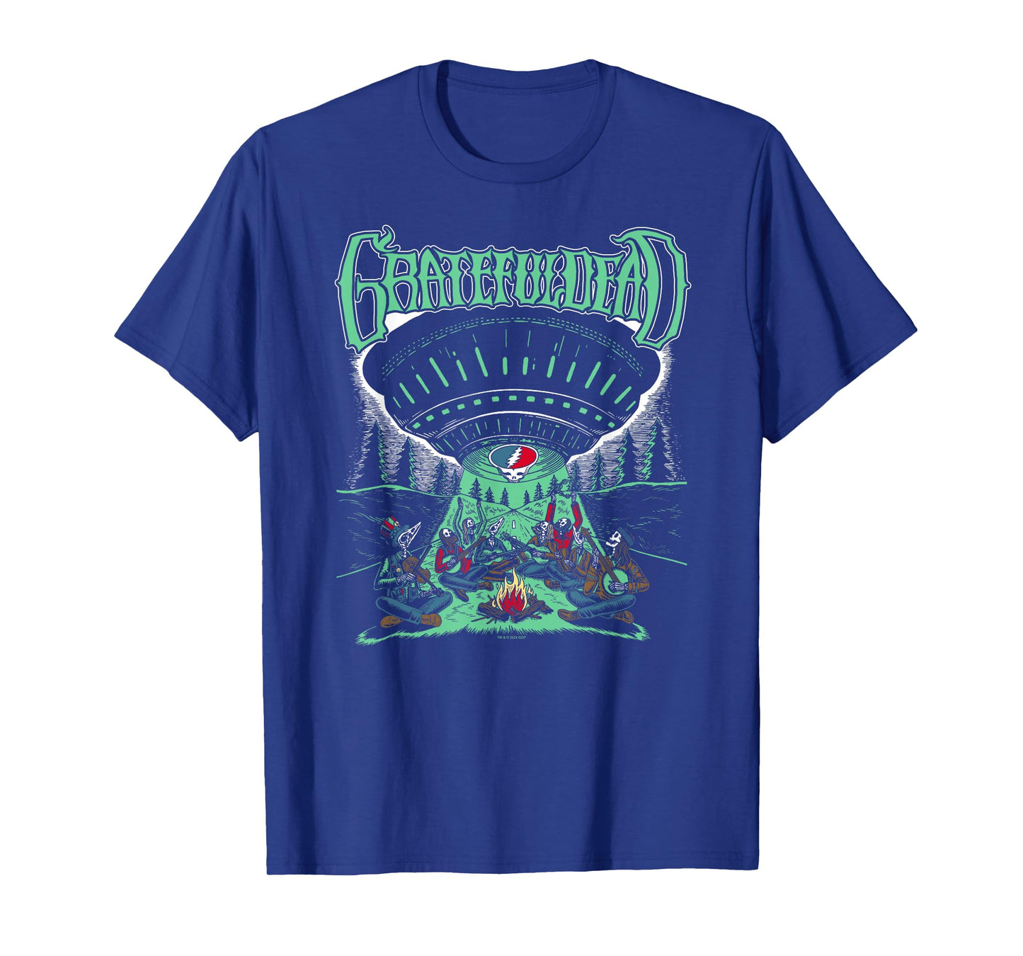 Grateful Dead Skeletons and Aliens Camping Band T-Shirt