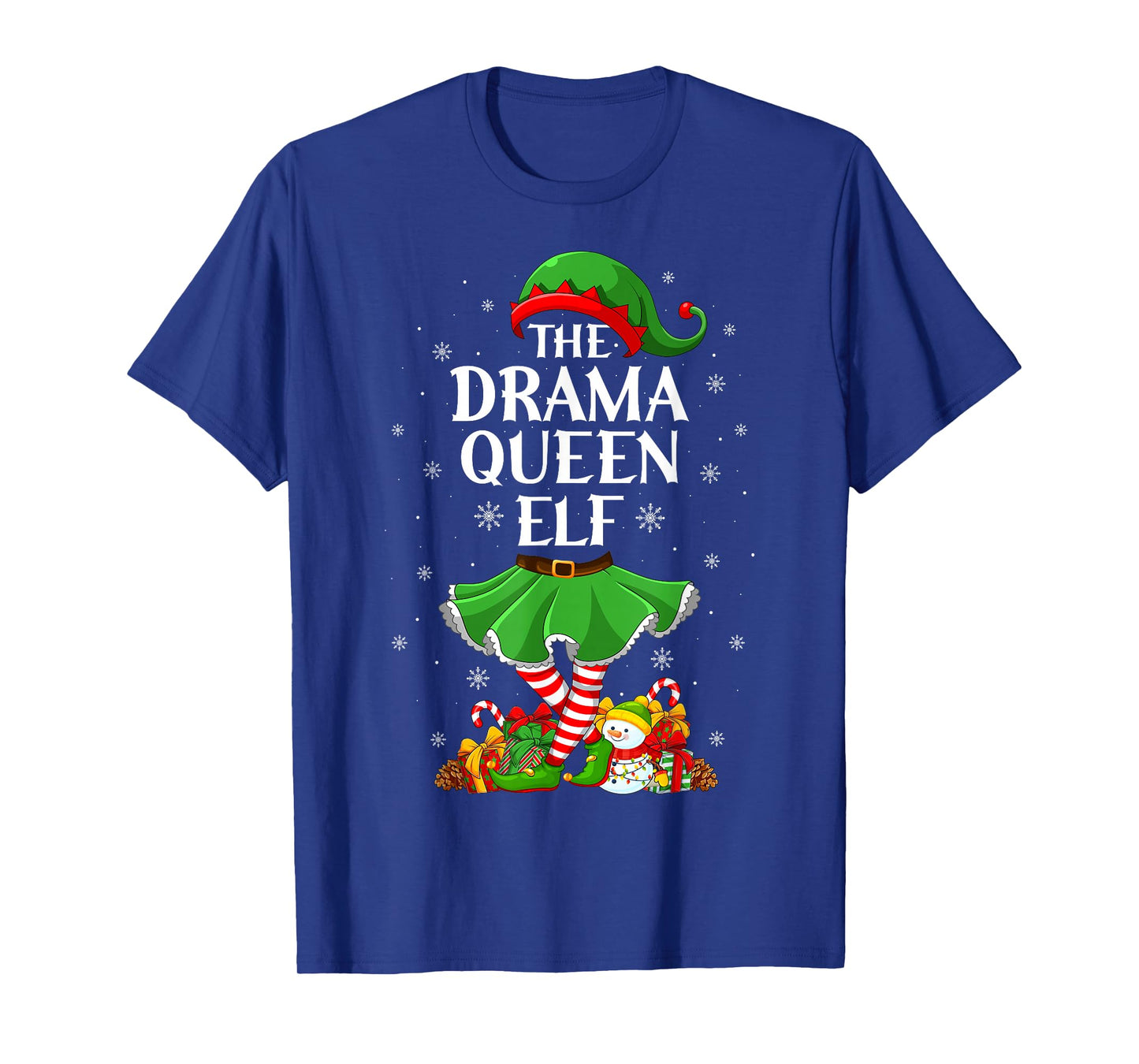 Drama Queen Elf Christmas Family Elf Squad Xmas Girls Women T-Shirt