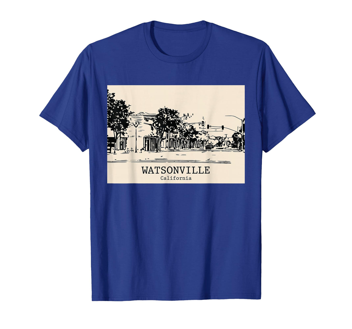 Watsonville California Vintage Retro Travel Souvenir T-Shirt