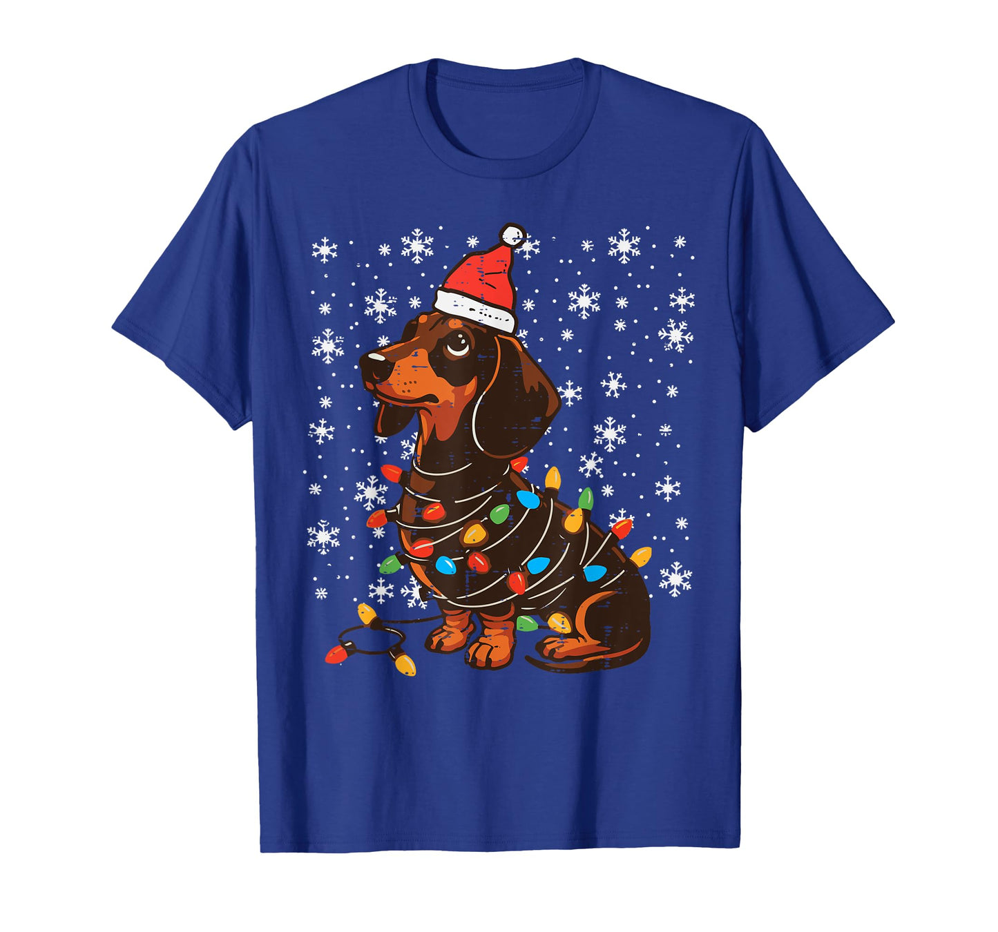 Christmas Dog Dachshund Santa Xmas Wiener Women Men Kids T-Shirt