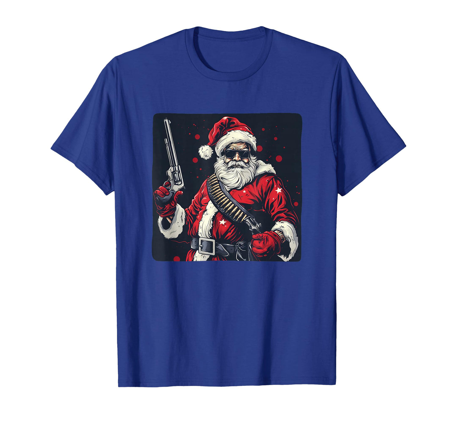 Funny Revolver Santa Claus Costume for a Festive Season T-Shirt