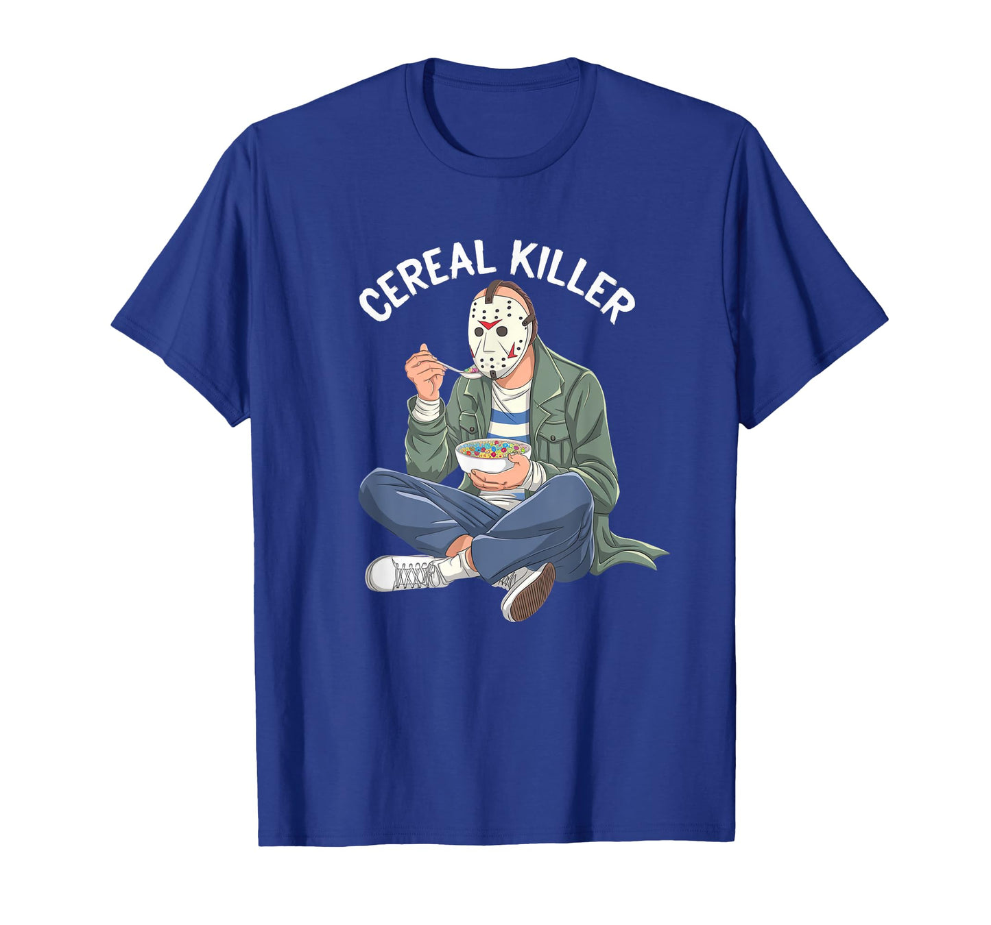 Cereal Killer Masked Character Eating Breakfast T-Shirt