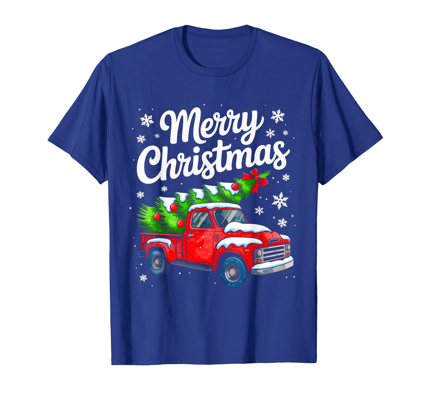 Merry Christmas Red Truck Family Matching Christmas Pajama T-Shirt