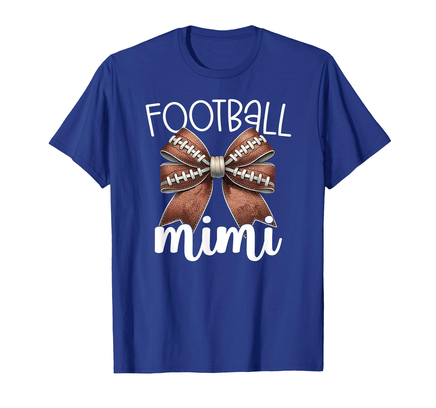 Football Mimi - Football Coquette Bow - Grandma Game Day T-Shirt