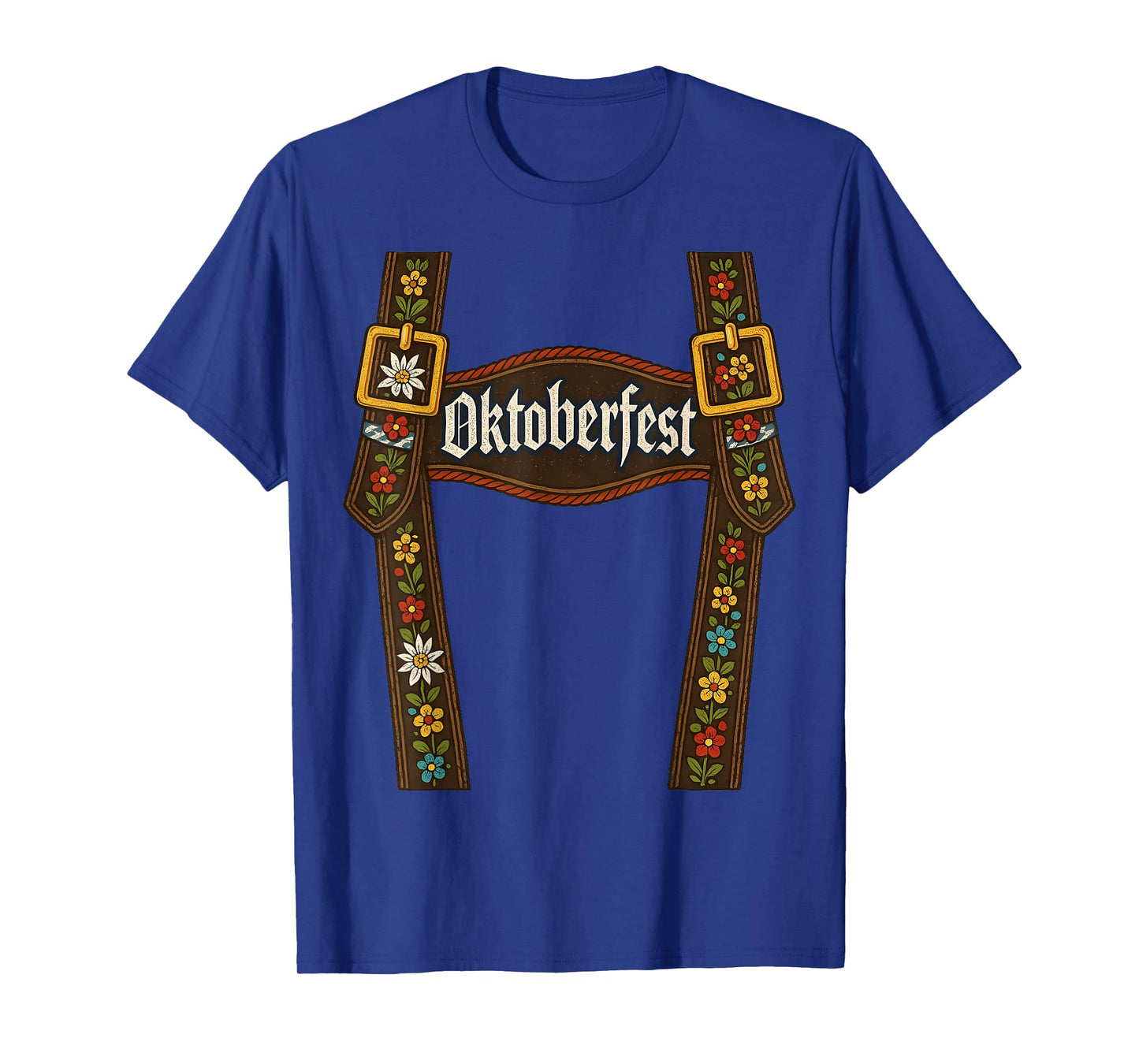 Oktoberfest Lederhosen Suspenders Vintage Graphic Tee T-Shirt