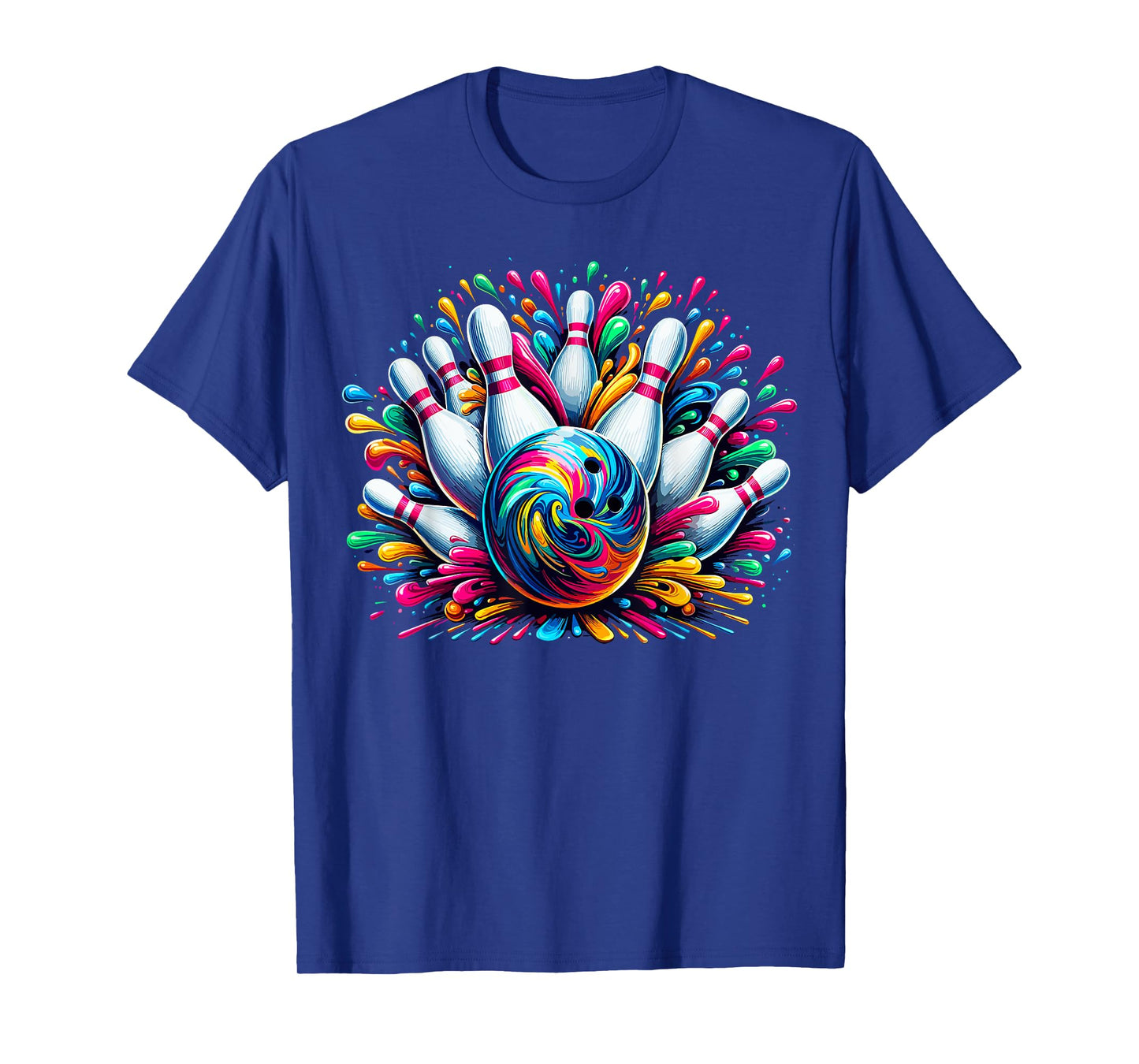 Bowling Cute Colorsplash Ball T-Shirt