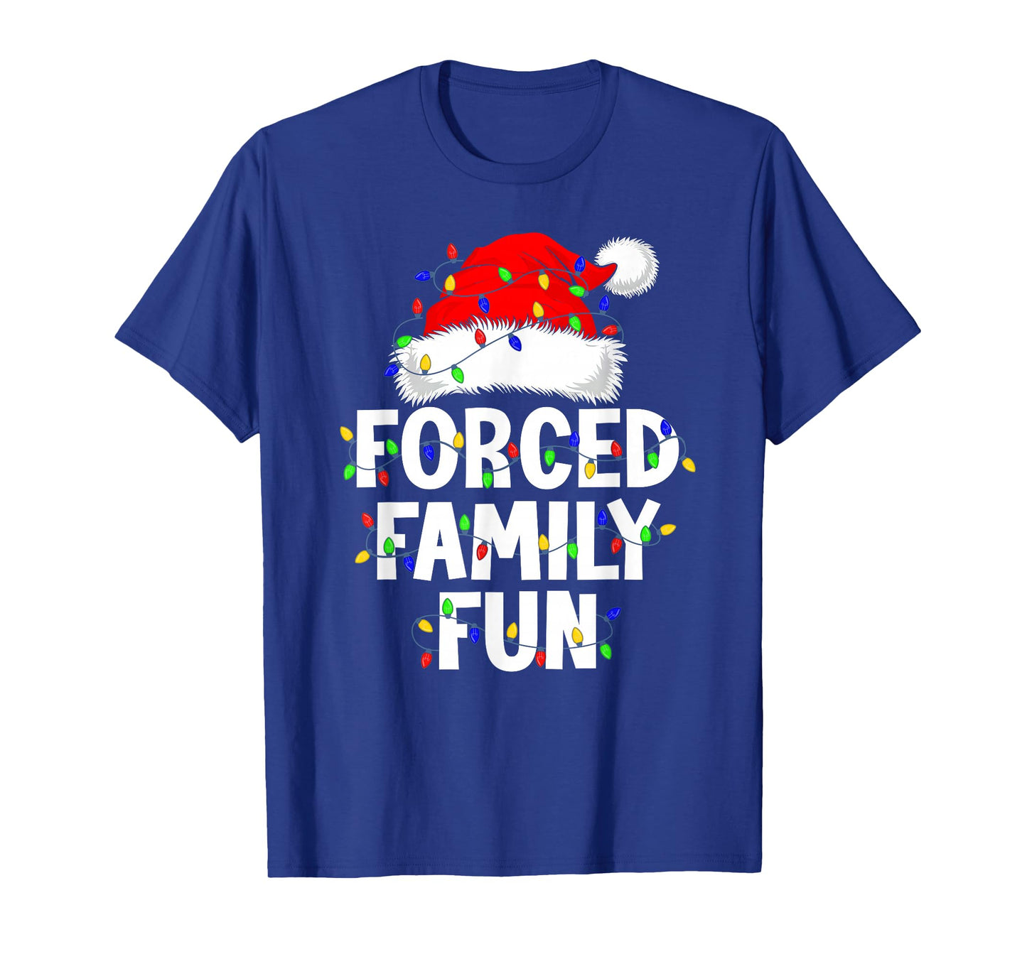 Forced Family Fun Matching Christmas Xmas Pajamas Men Women T-Shirt