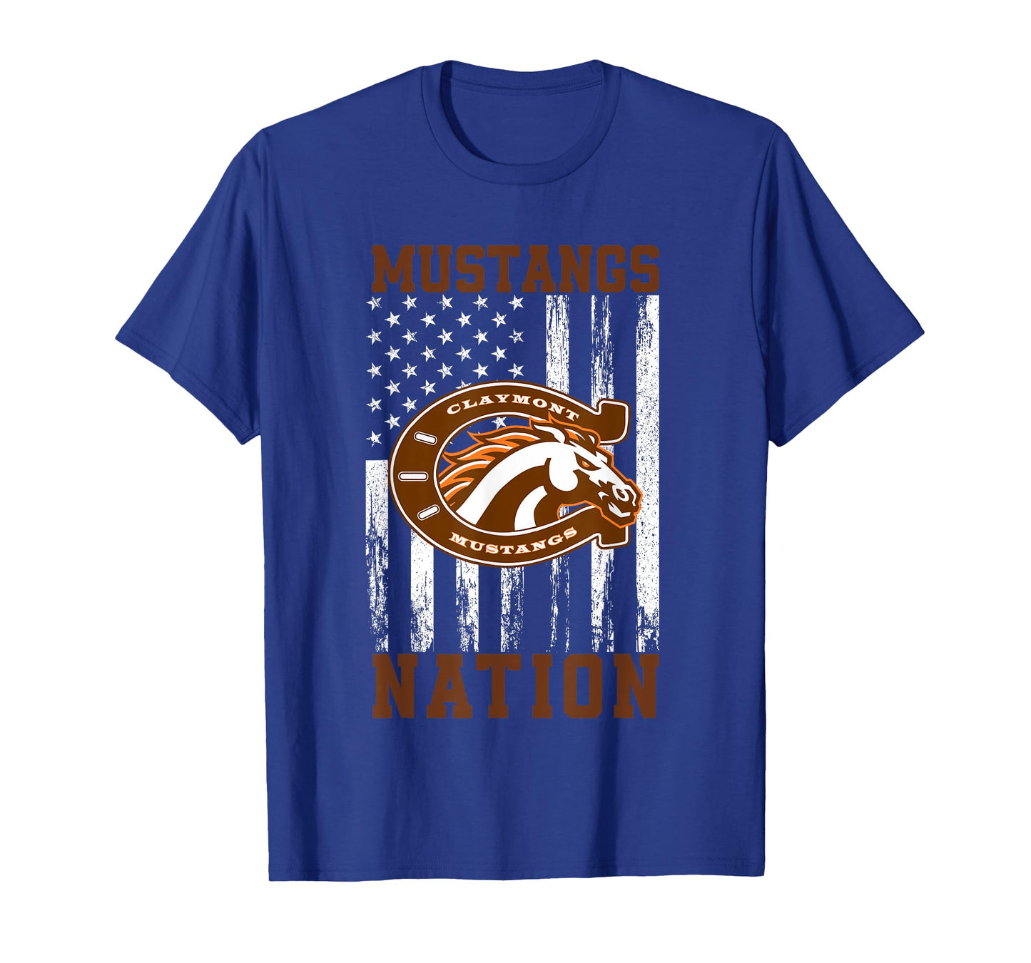Claymont Mustangs Logo Nation HS T-Shirt