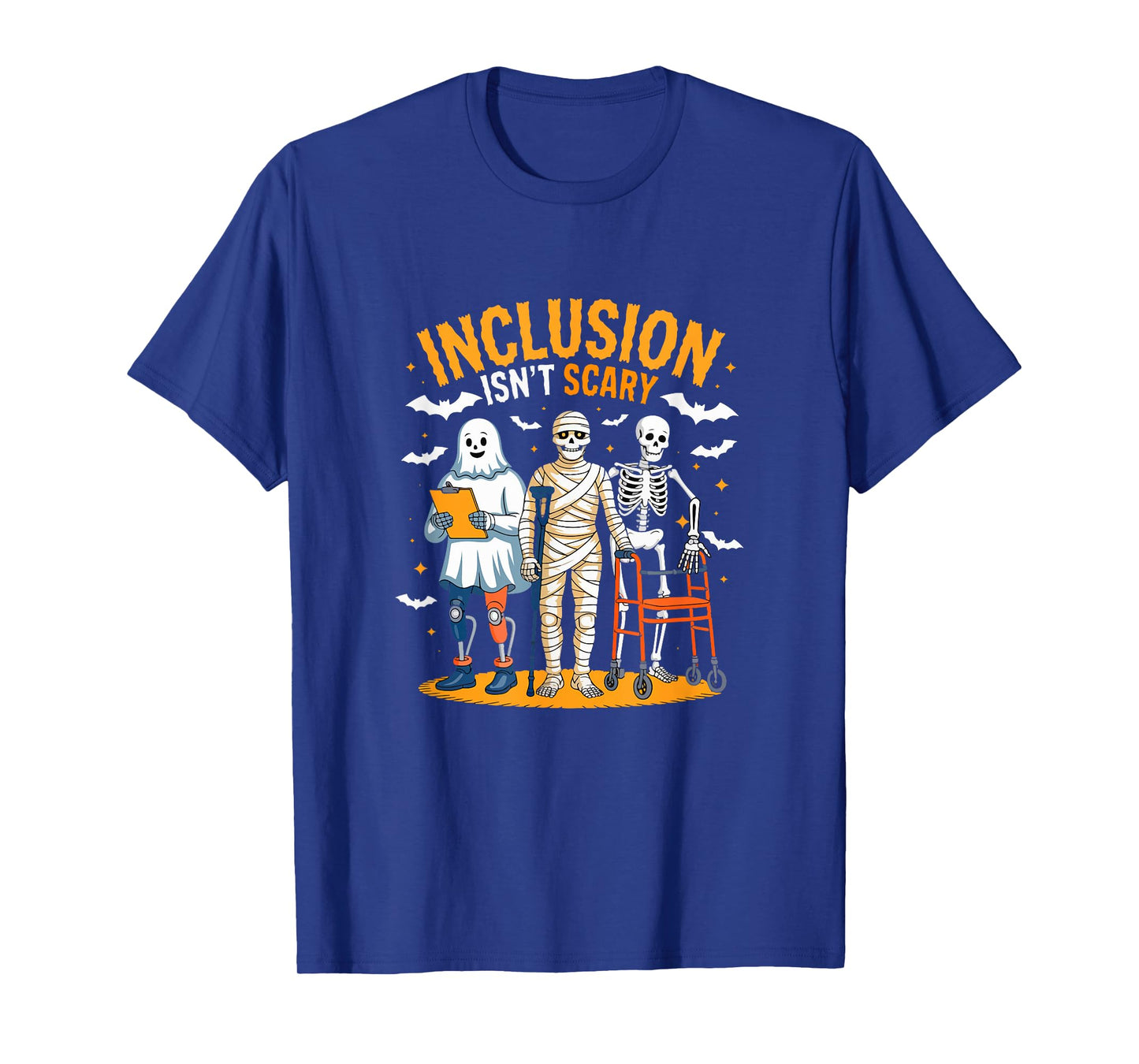 Inclusion Isn't Scary Halloween Boo Skeleton Sped Teacher T-Shirt
