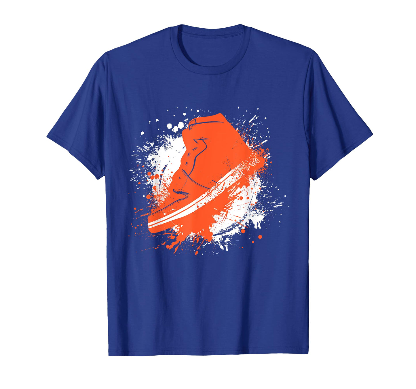 Army Green with Solar Orange Sneaker Graphic T-Shirt