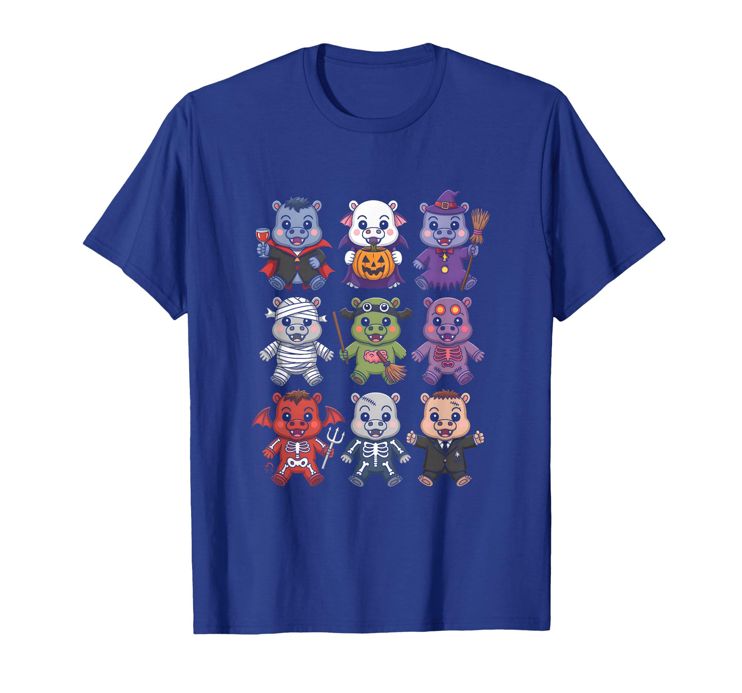 Hippo Ghost Witch Zombie Halloween Costume T-Shirt