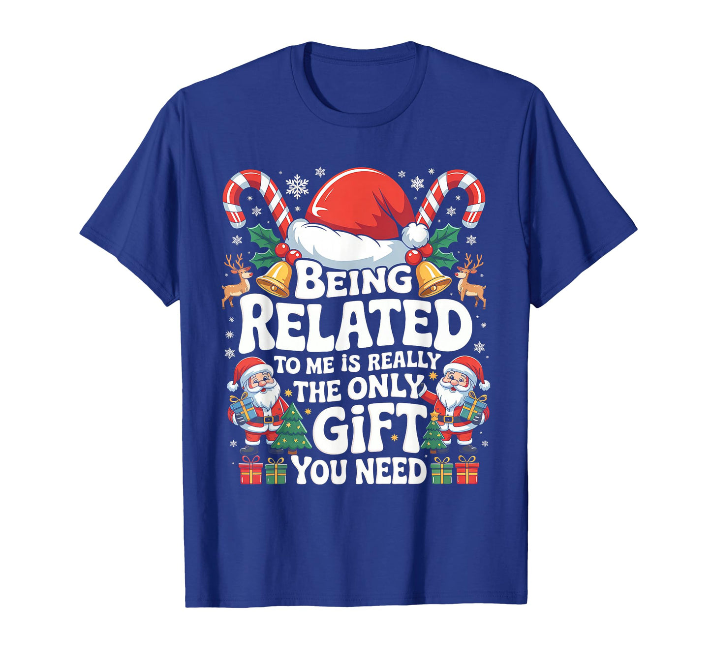 Groovy Being Related to Me Funny Christmas Family Xmas Vibes T-Shirt