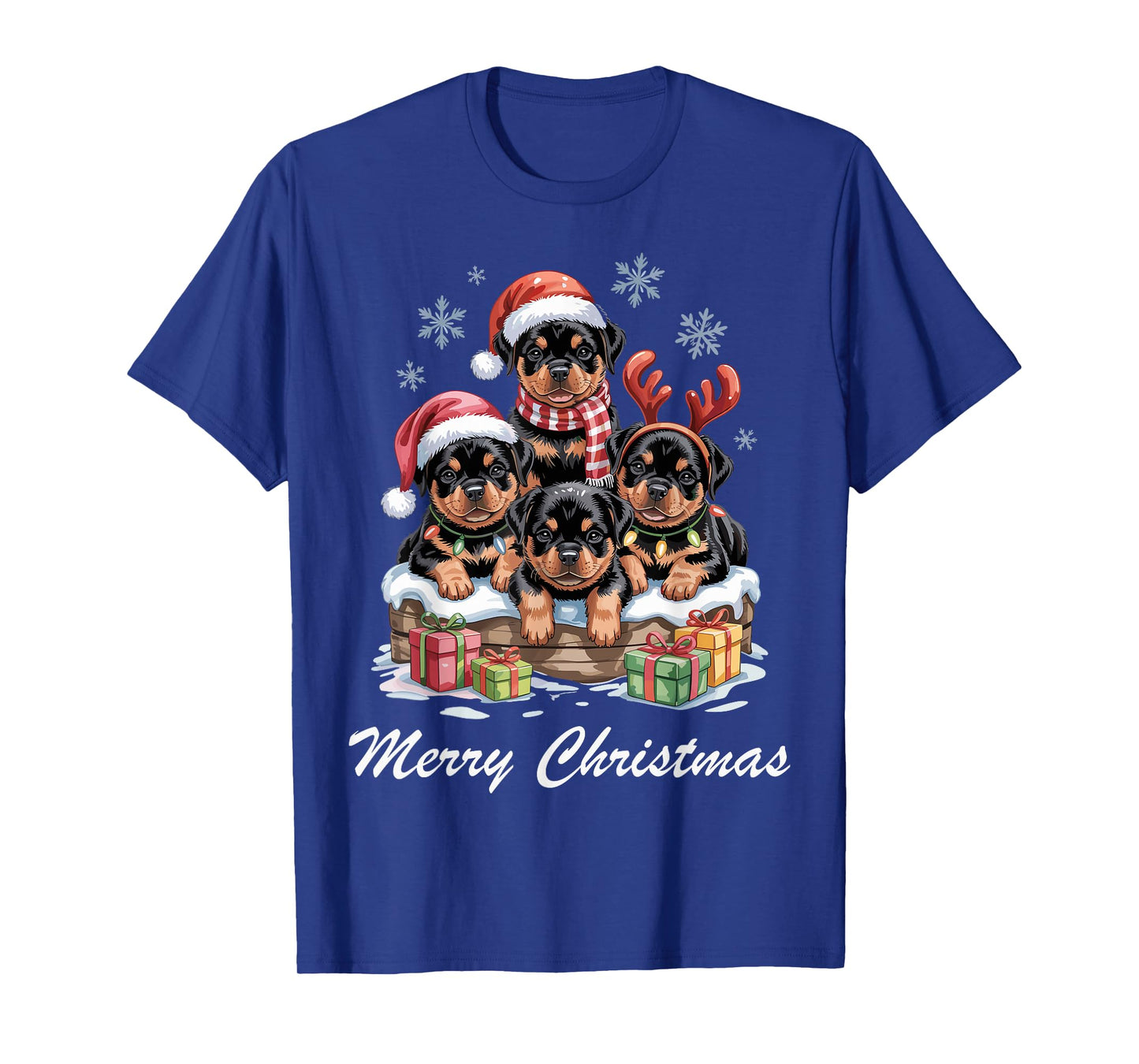 Rottweiler Merry Christmas Funny Rottie Dog Lovers Holiday T-Shirt
