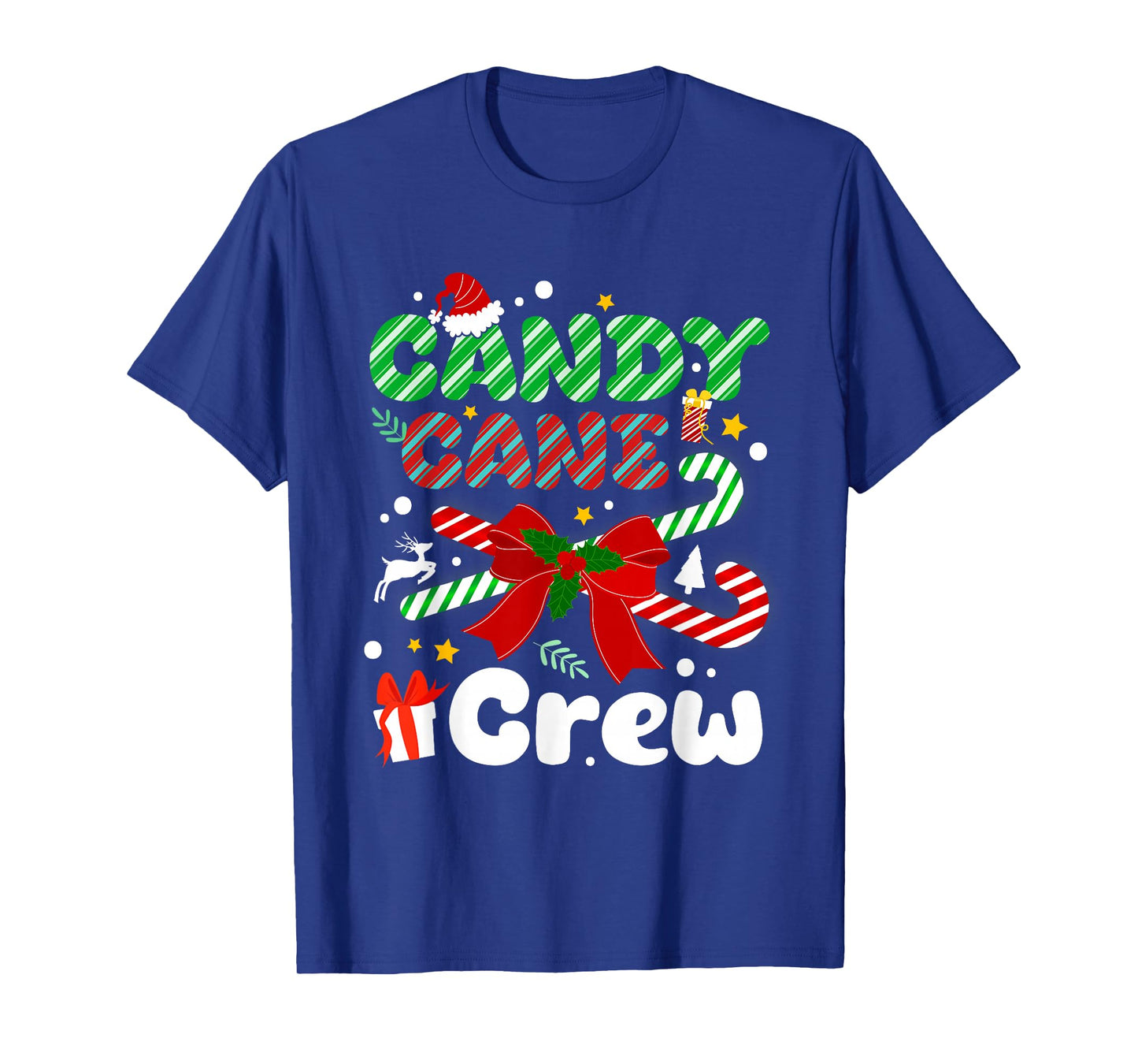 Candy Cane Crew Christmas Holiday Santa Xmas Family Matching T-Shirt
