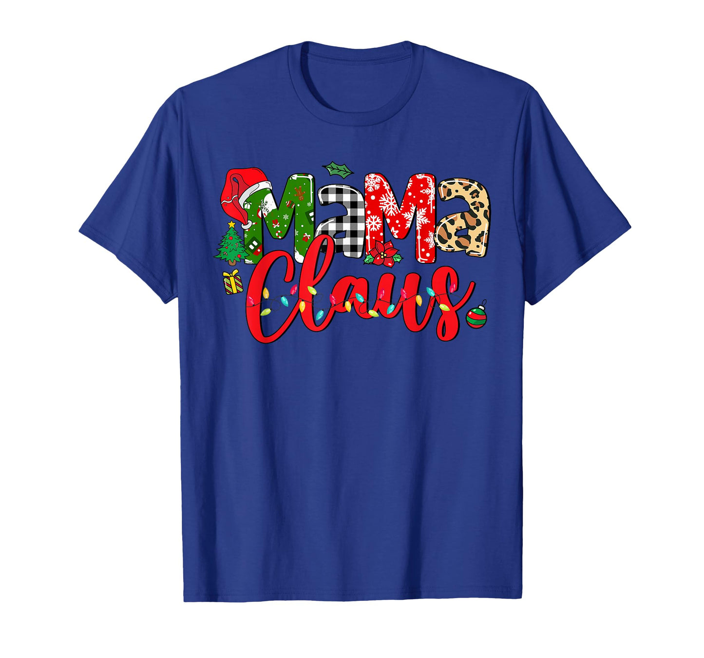 Mama Claus Christmas Pajama Santa Claus Family Matching T-Shirt