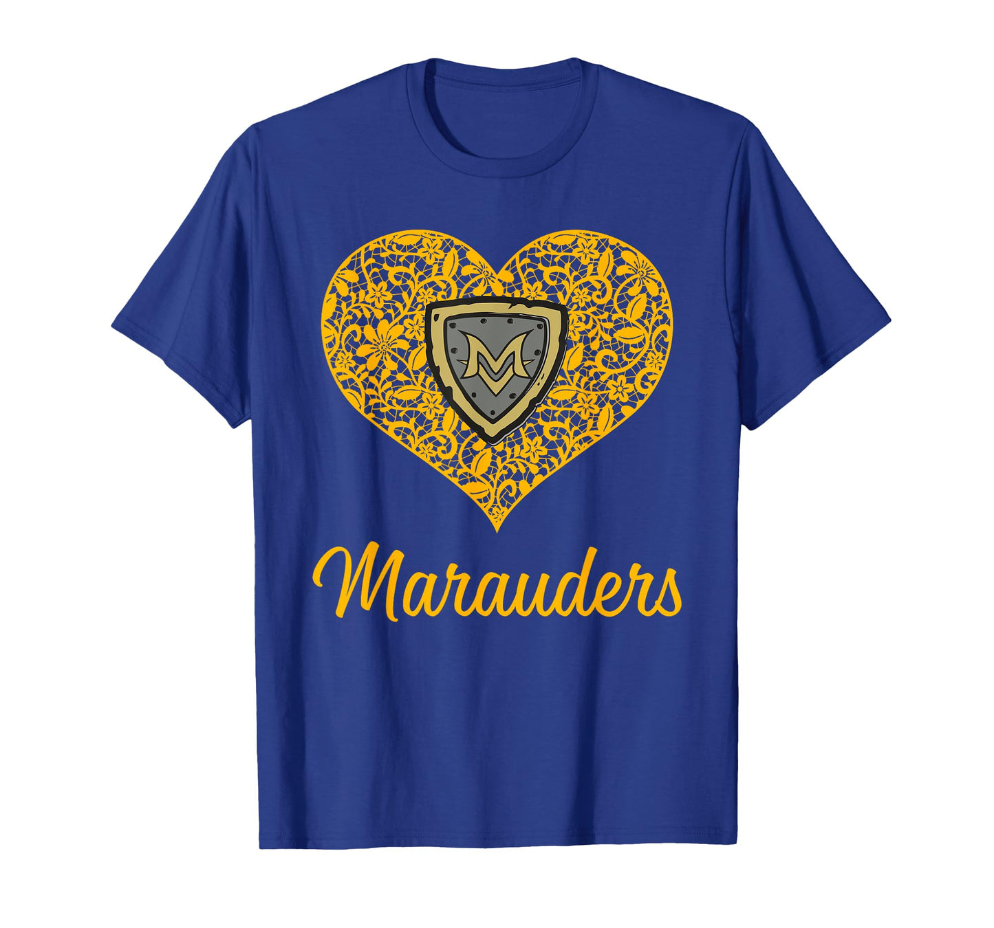 Mount Vernon Marauders Logo Lace Heart HS T-Shirt