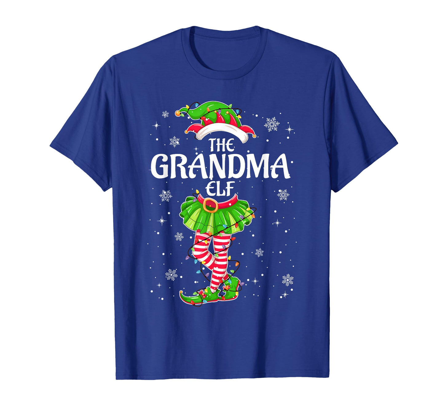 Funny The Grandma Elf Family Matching Christmas Pajamas T-Shirt