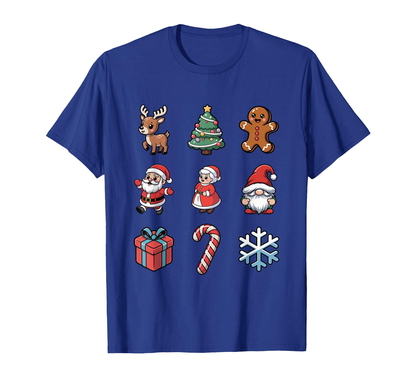 Cute Santa Gnome Reindeer Tree North Pole T-Shirt