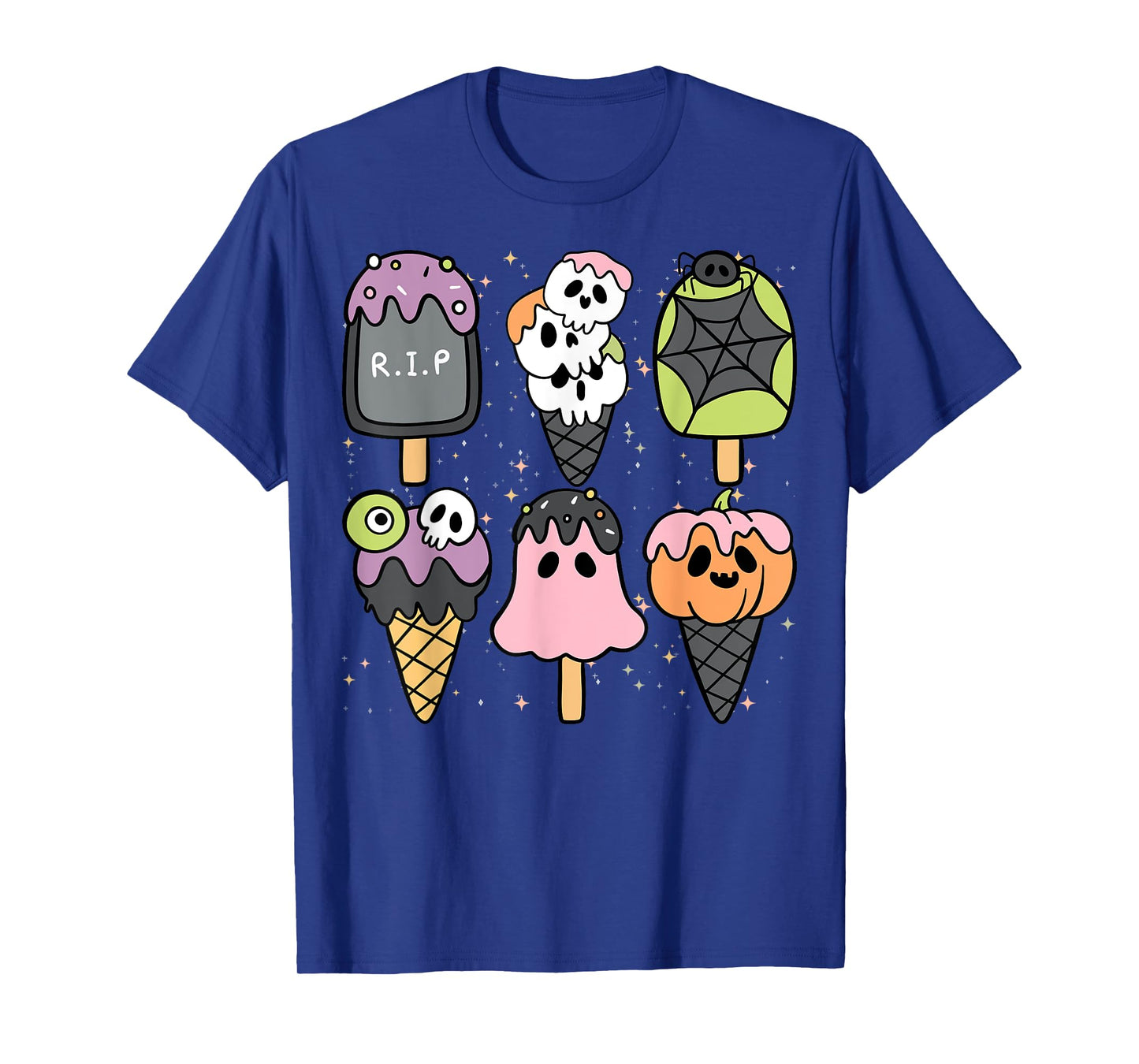 Horror Movie Summer Popsicle Halloween Ice Cream Summer-ween T-Shirt for Men Women Kids