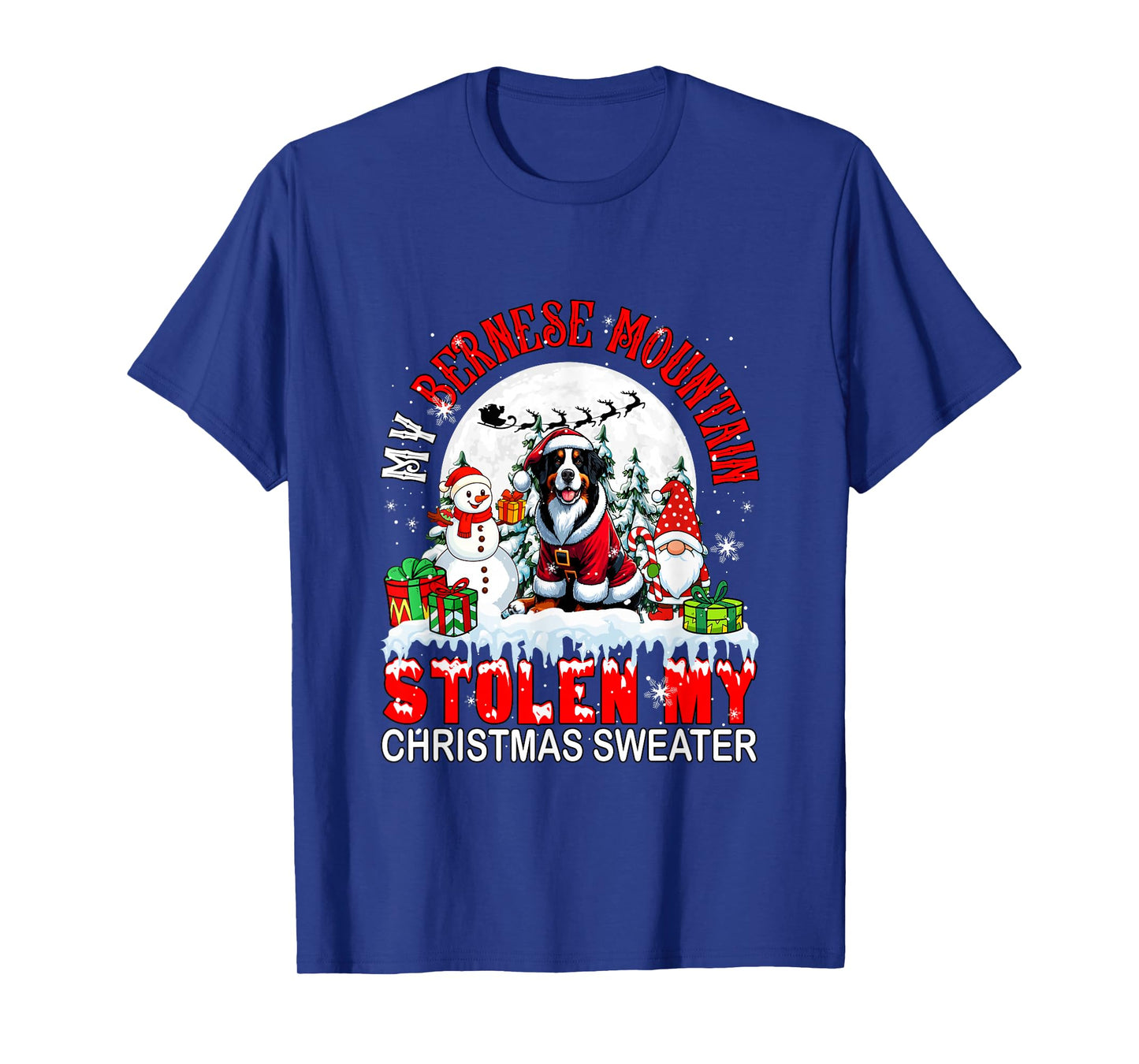 My Bernese Mountain Stolen My Christmas Sweater Santa Dog T-Shirt
