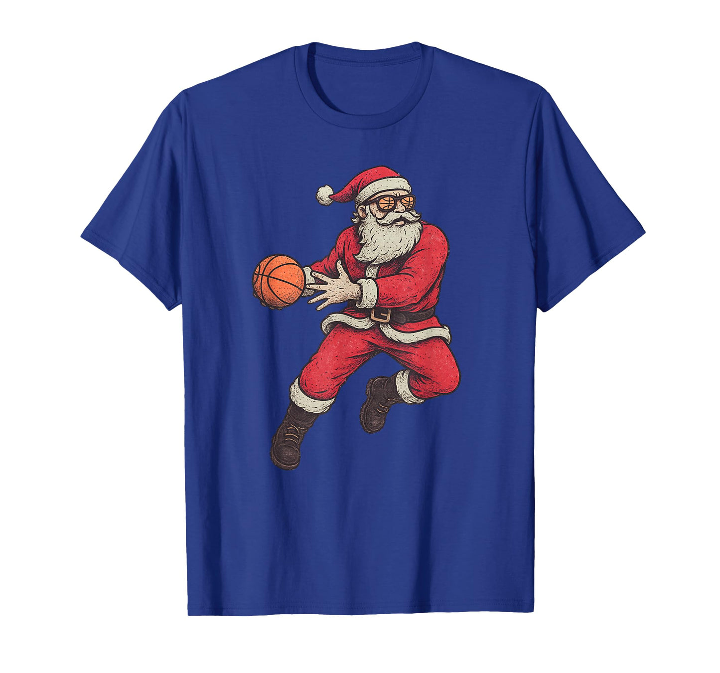 Santa Claus Playing Basketball Xmas Holiday Christmas T-Shirt