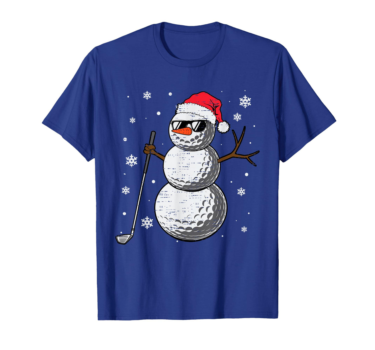 Christmas Golf Snowman Hat Santa Xmas Golfer Mens Boy Kids T-Shirt