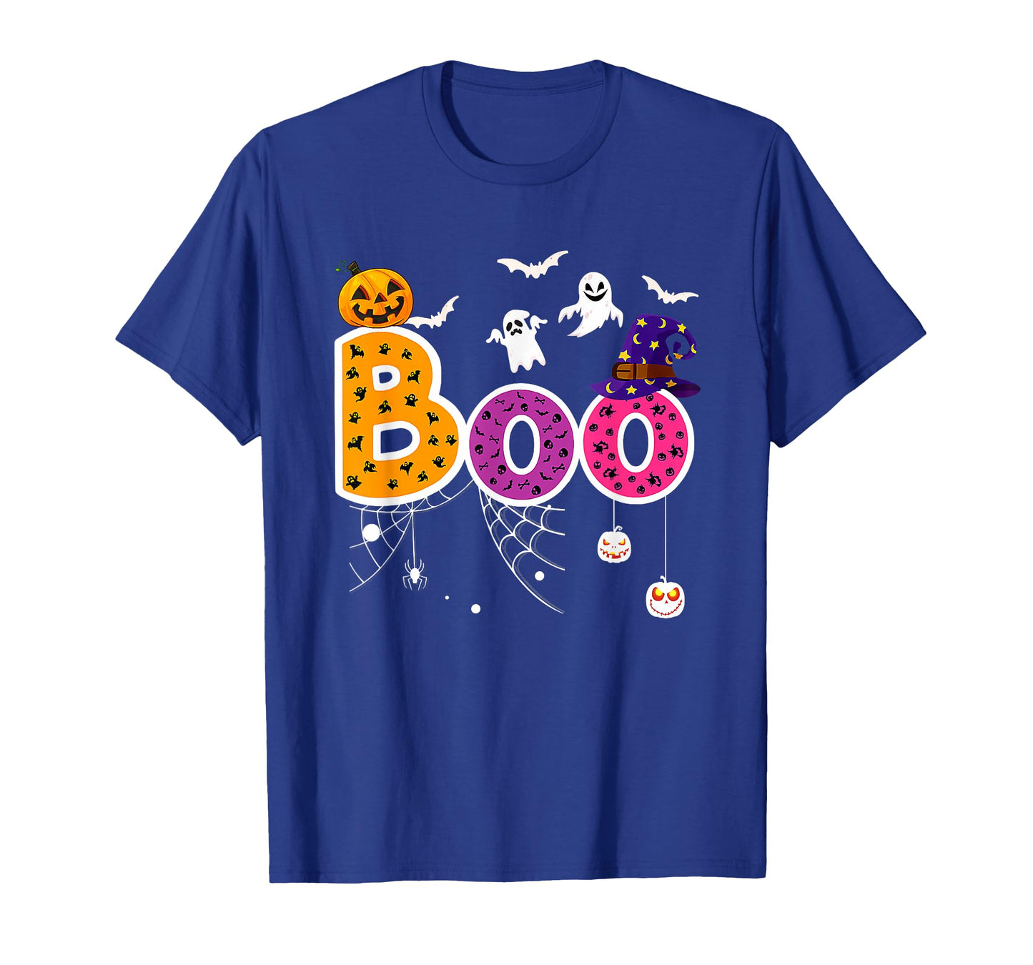Boo with Spiders and Witch Hat Halloween Costume T-Shirt