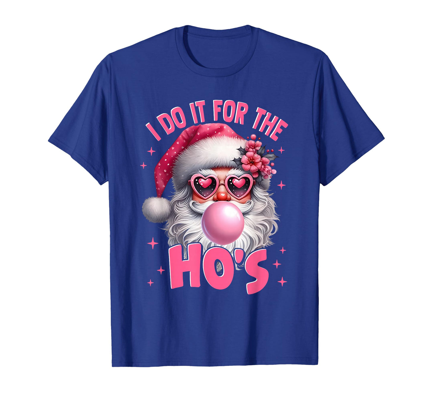 I Do It for The Ho's Funny Inappropriate Christmas Men Santa T-Shirt