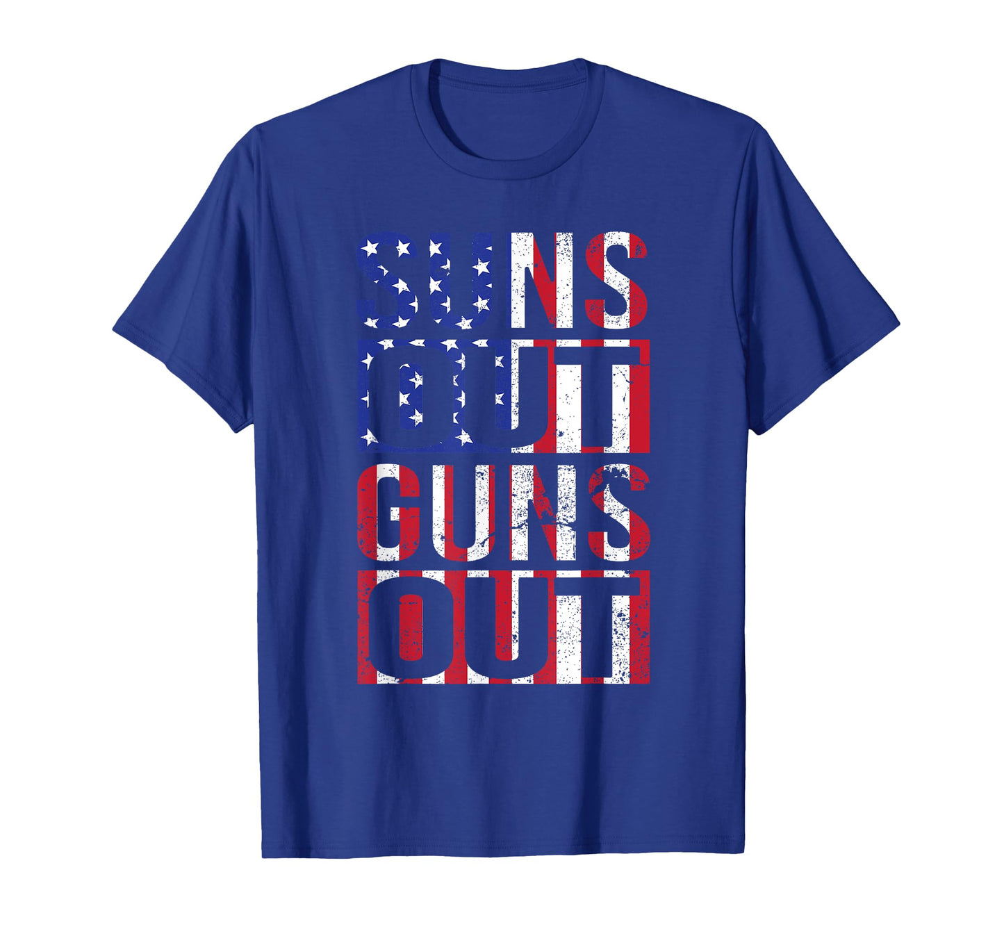 Suns Out Guns Out Funny Fourth Of July Muscles T-Shirt