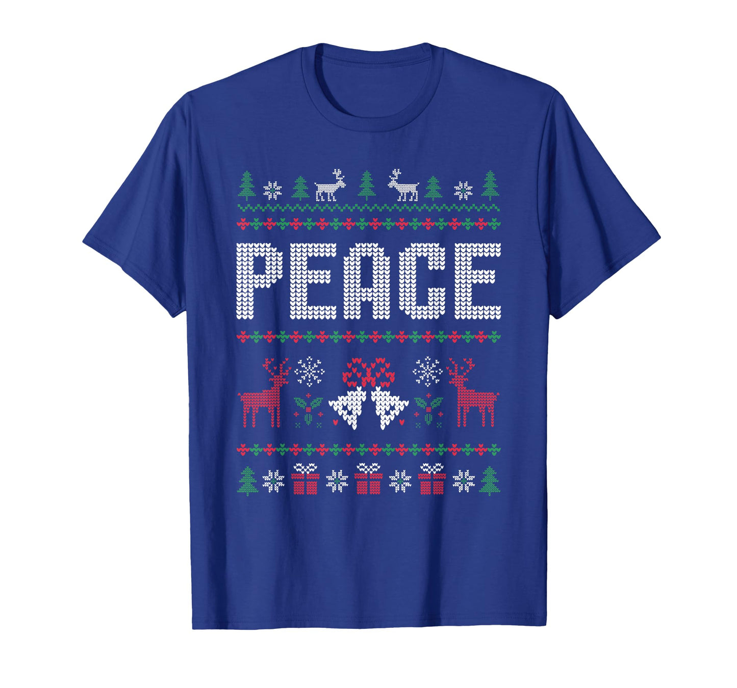 Peace I Come in Peace Matching Couple Ugly Merry Christmas T-Shirt
