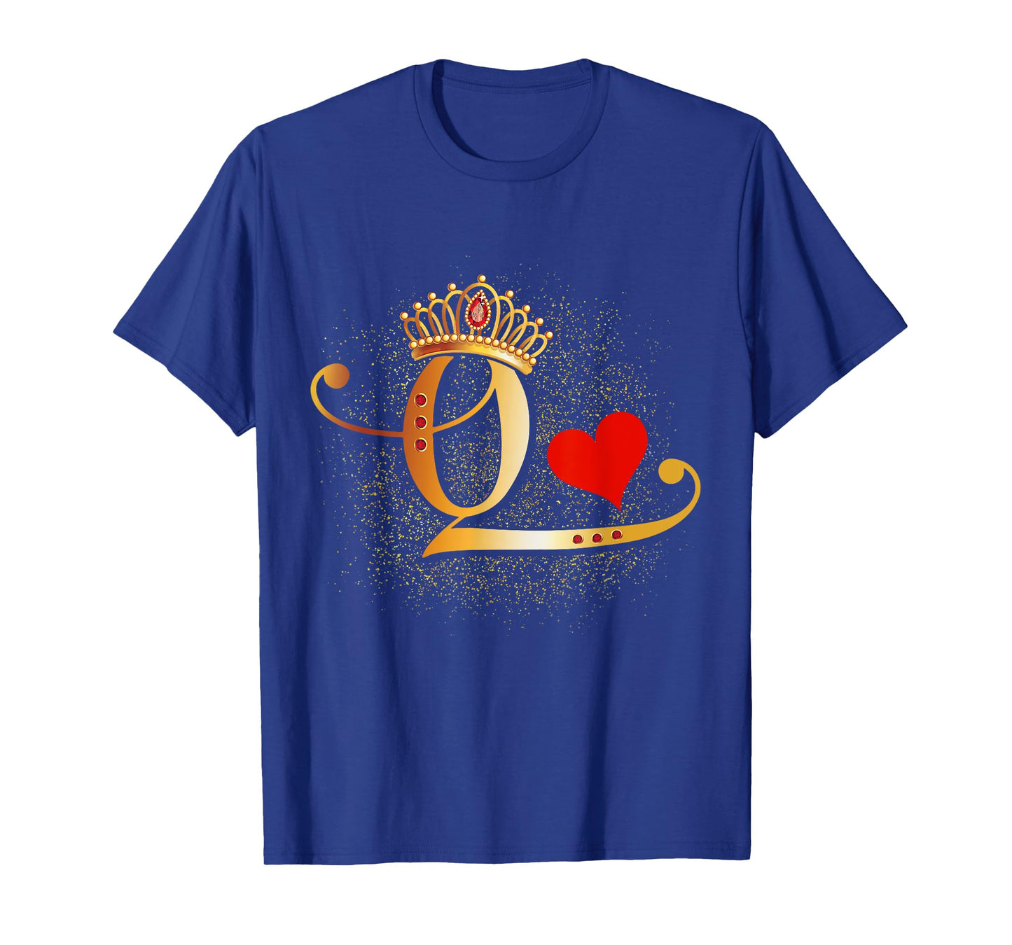 King & Queen of Hearts Crown Couple Saint Valentine's Day T-Shirt