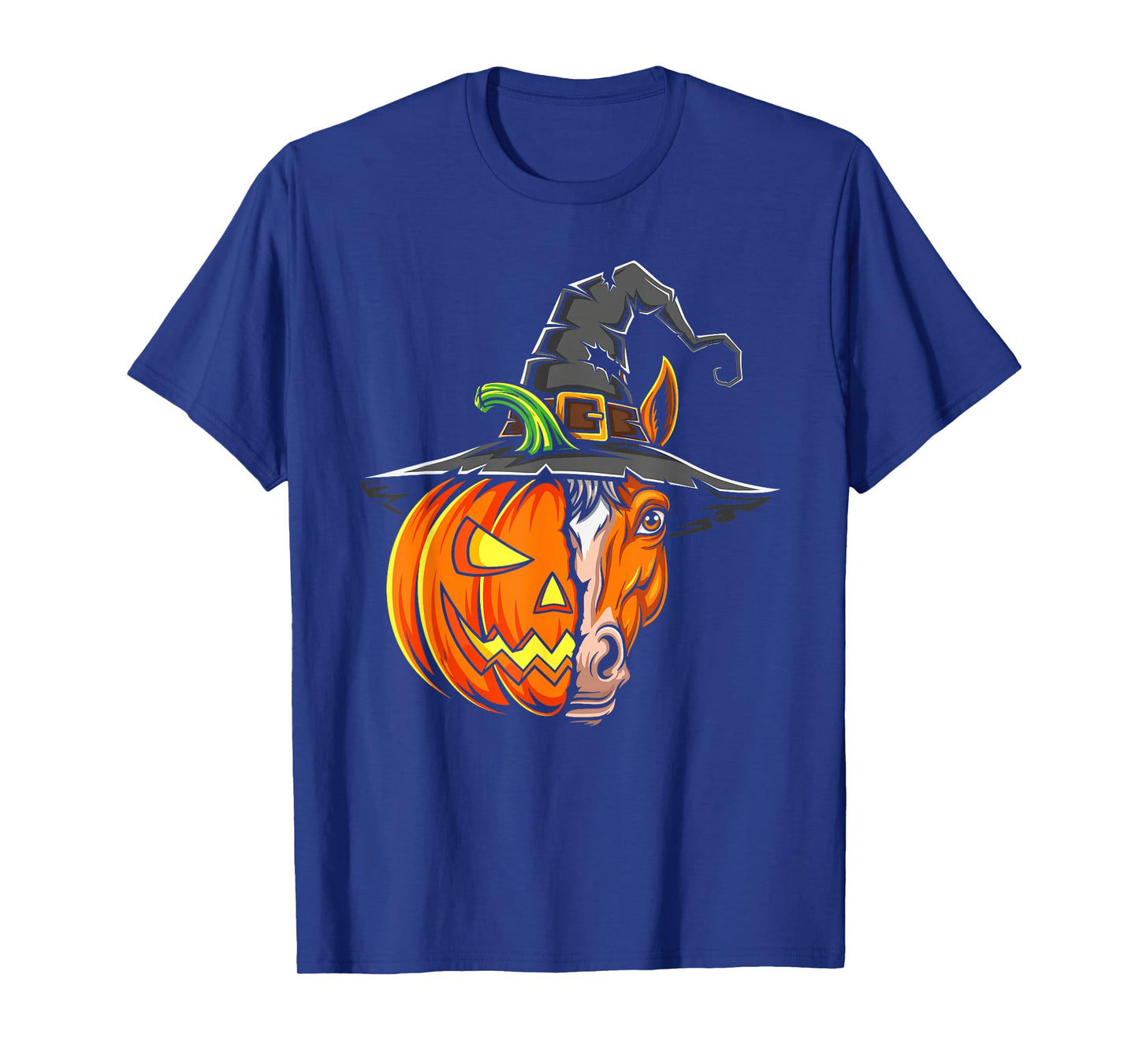 Horse Pumpkin Jack O Lantern Halloween Kids Mens Womens T-Shirt