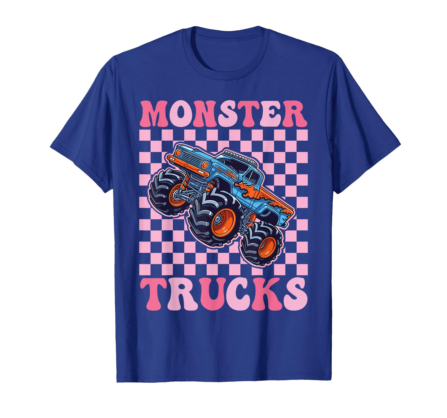 Monster Truck for Toddlers, Girl Monster Truck Retro Vintage T-Shirt