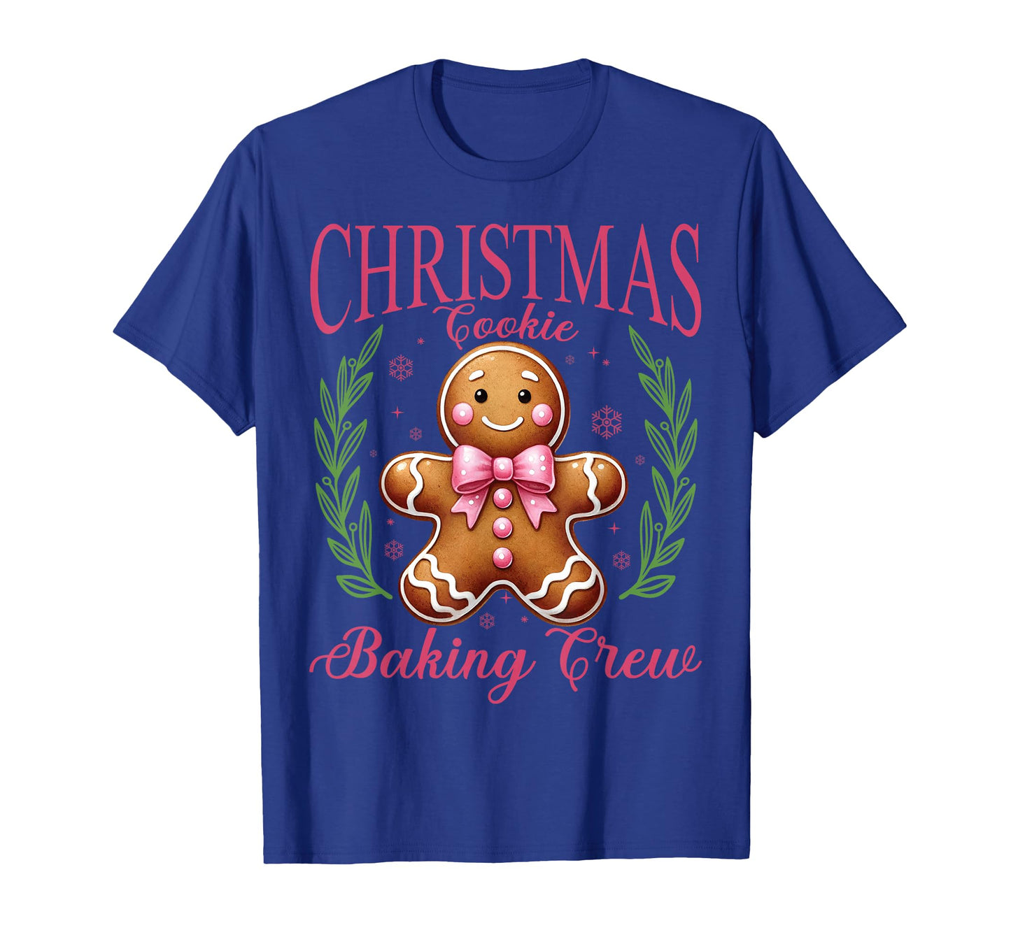 Cute Christmas Cookie Baking Crew Gingerbread Girl Coquette T-Shirt