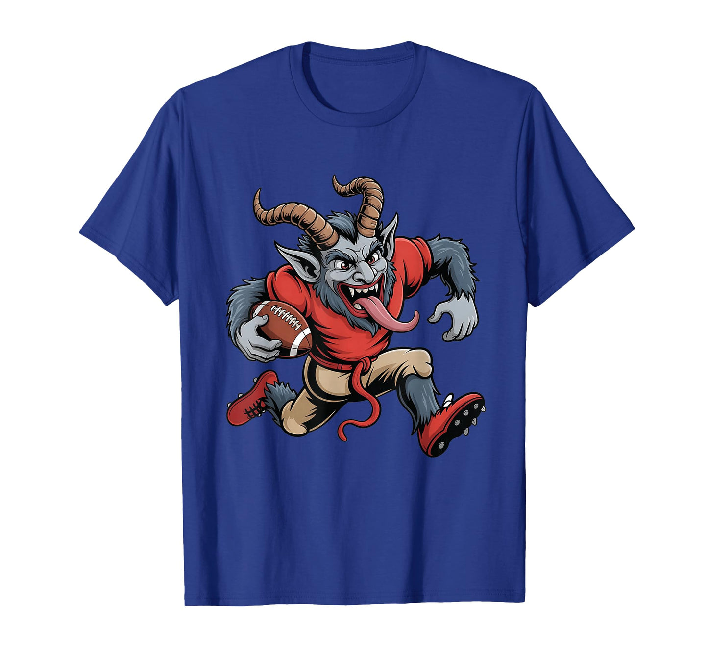 Krampus Evil Santa Claus Christmas Football Fantasy Xmas T-Shirt