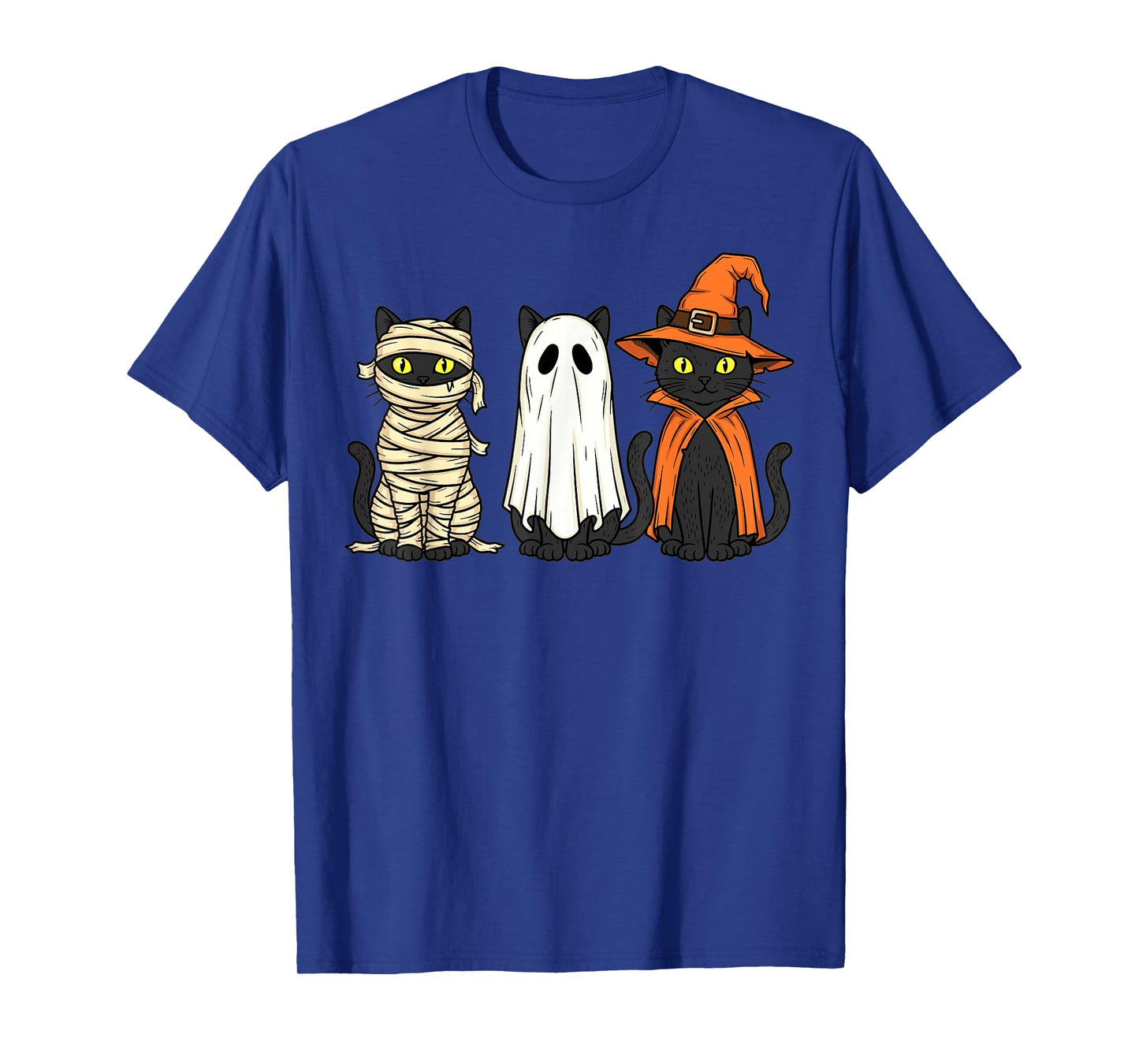 Halloween Black Cats Witch Ghost Mummy Cute Costume Art T-Shirt