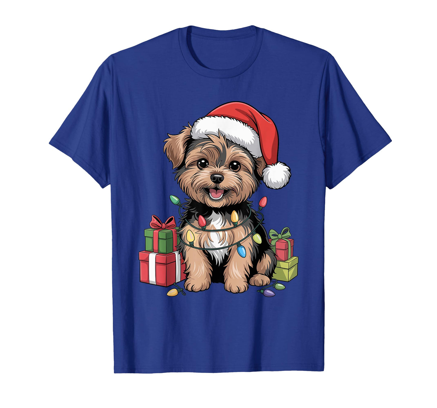 Cute Yorkipoo Christmas Xmas Design Funny Dog Lover Holiday T-Shirt