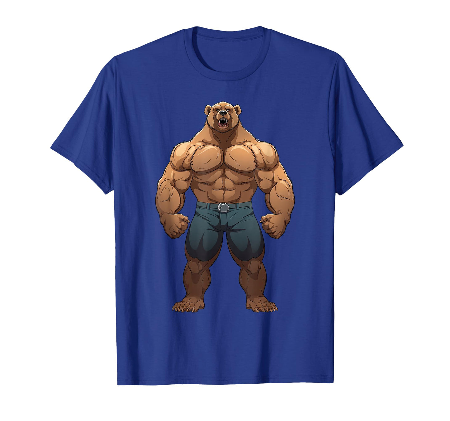 Bear Bodybuilder Muscular Body Gym Fitness Weightlifting T-Shirt